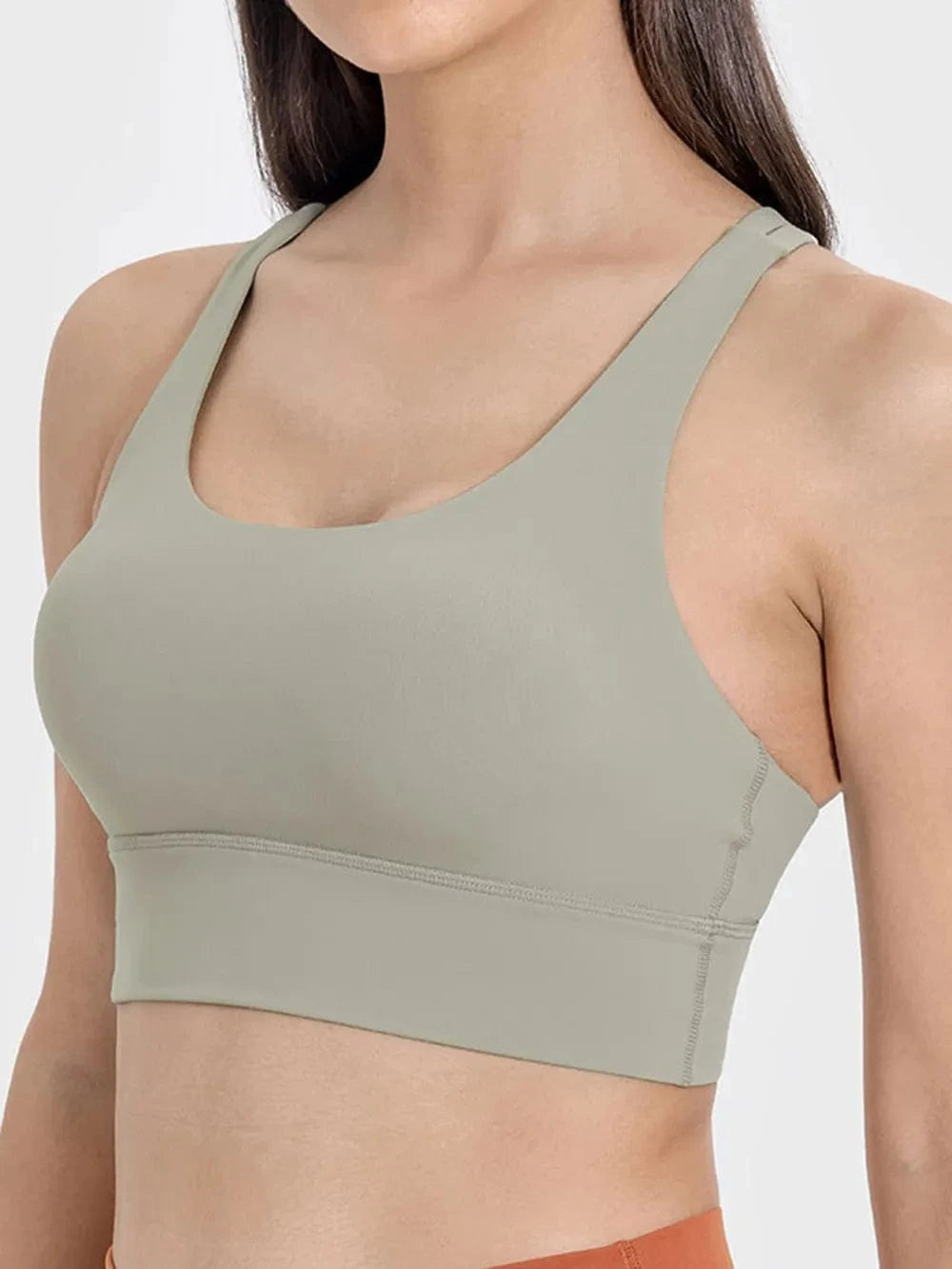 Millennia Crisscross Scoop Neck Active Tank - ShalayeFashion