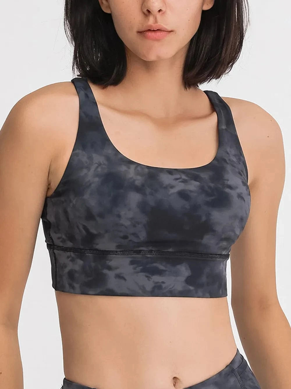 Millennia Crisscross Scoop Neck Active Tank - ShalayeFashion