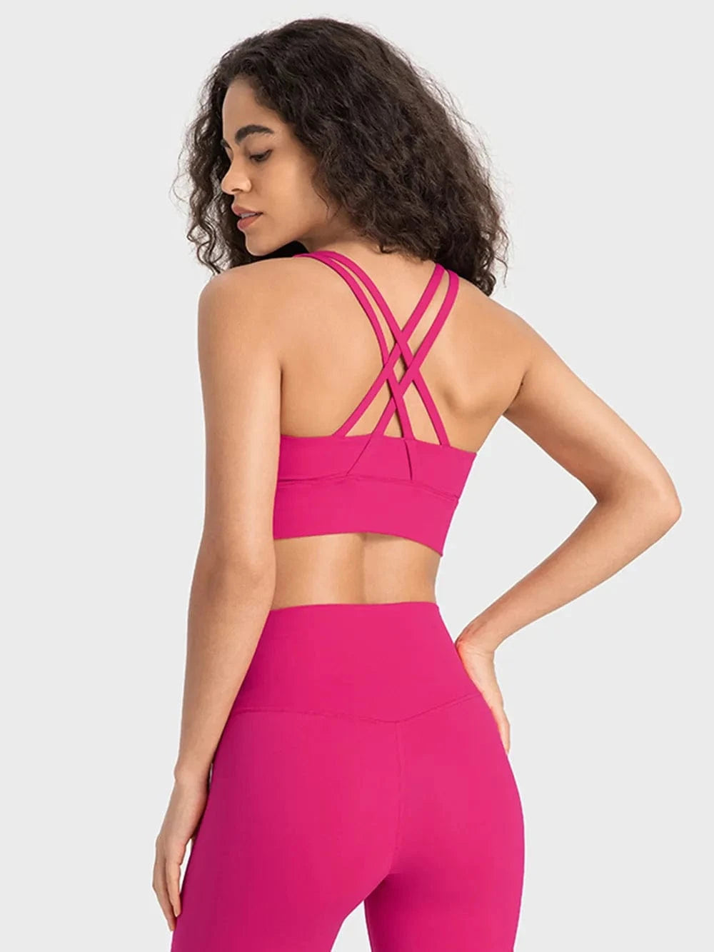 Millennia Crisscross Scoop Neck Active Tank - ShalayeFashion