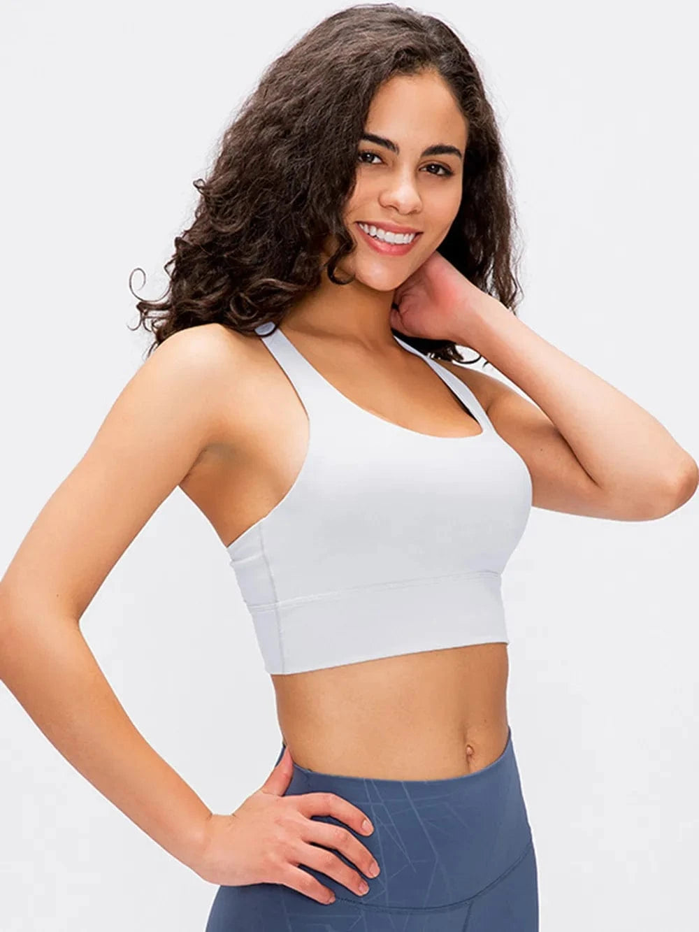 Millennia Crisscross Scoop Neck Active Tank - ShalayeFashion