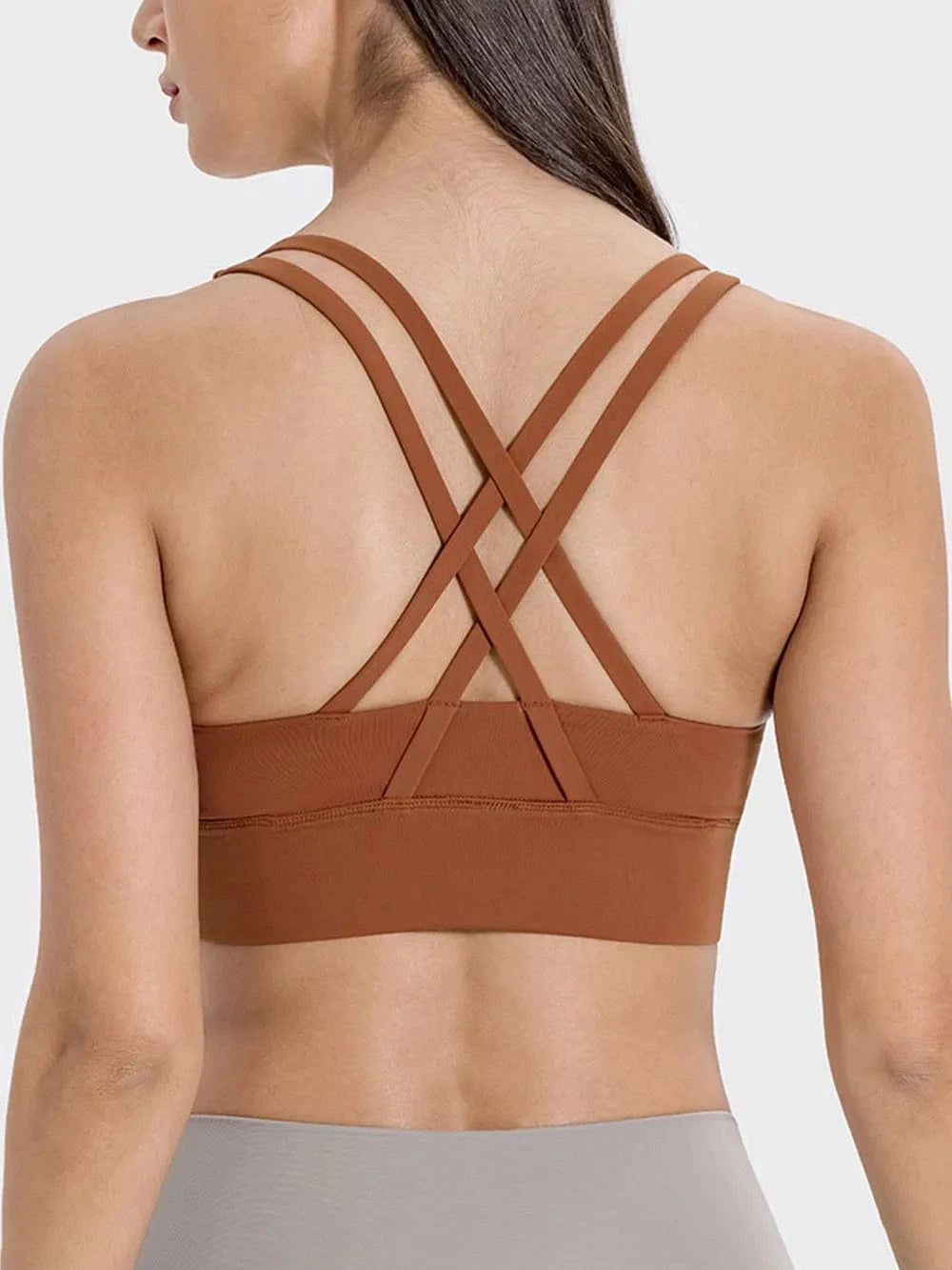 Millennia Crisscross Scoop Neck Active Tank - ShalayeFashion
