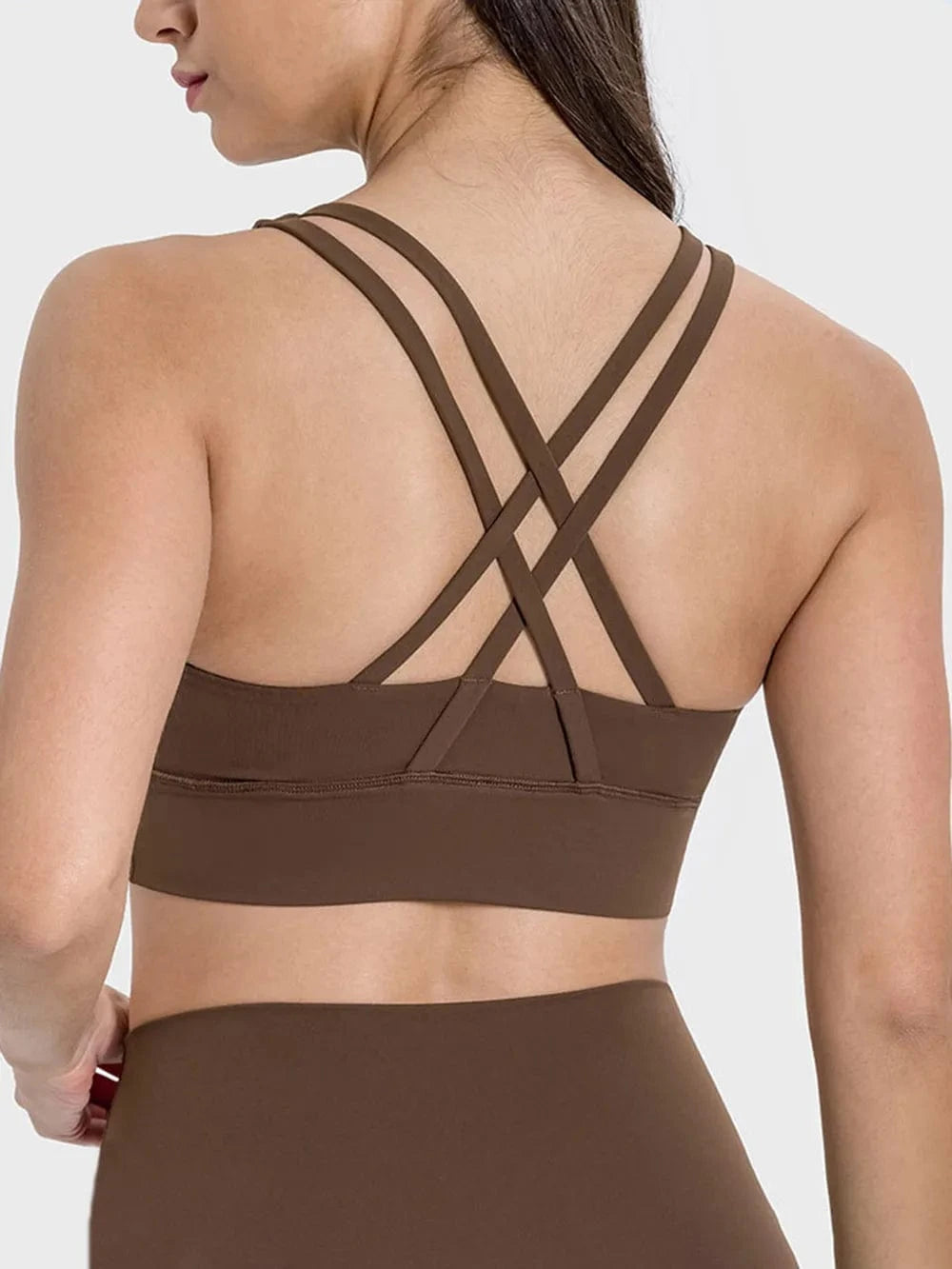 Millennia Crisscross Scoop Neck Active Tank - ShalayeFashion