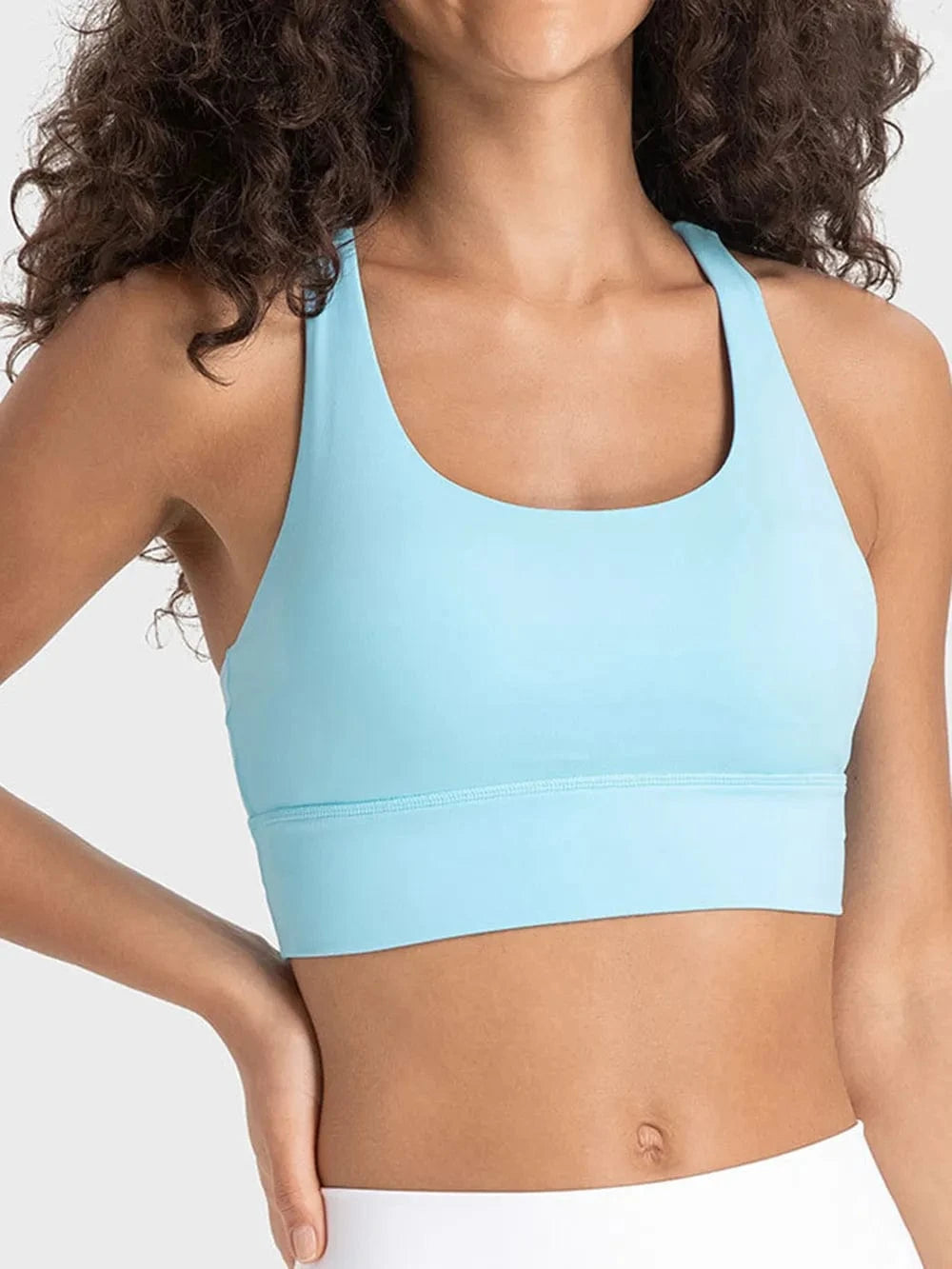 Millennia Crisscross Scoop Neck Active Tank - ShalayeFashion