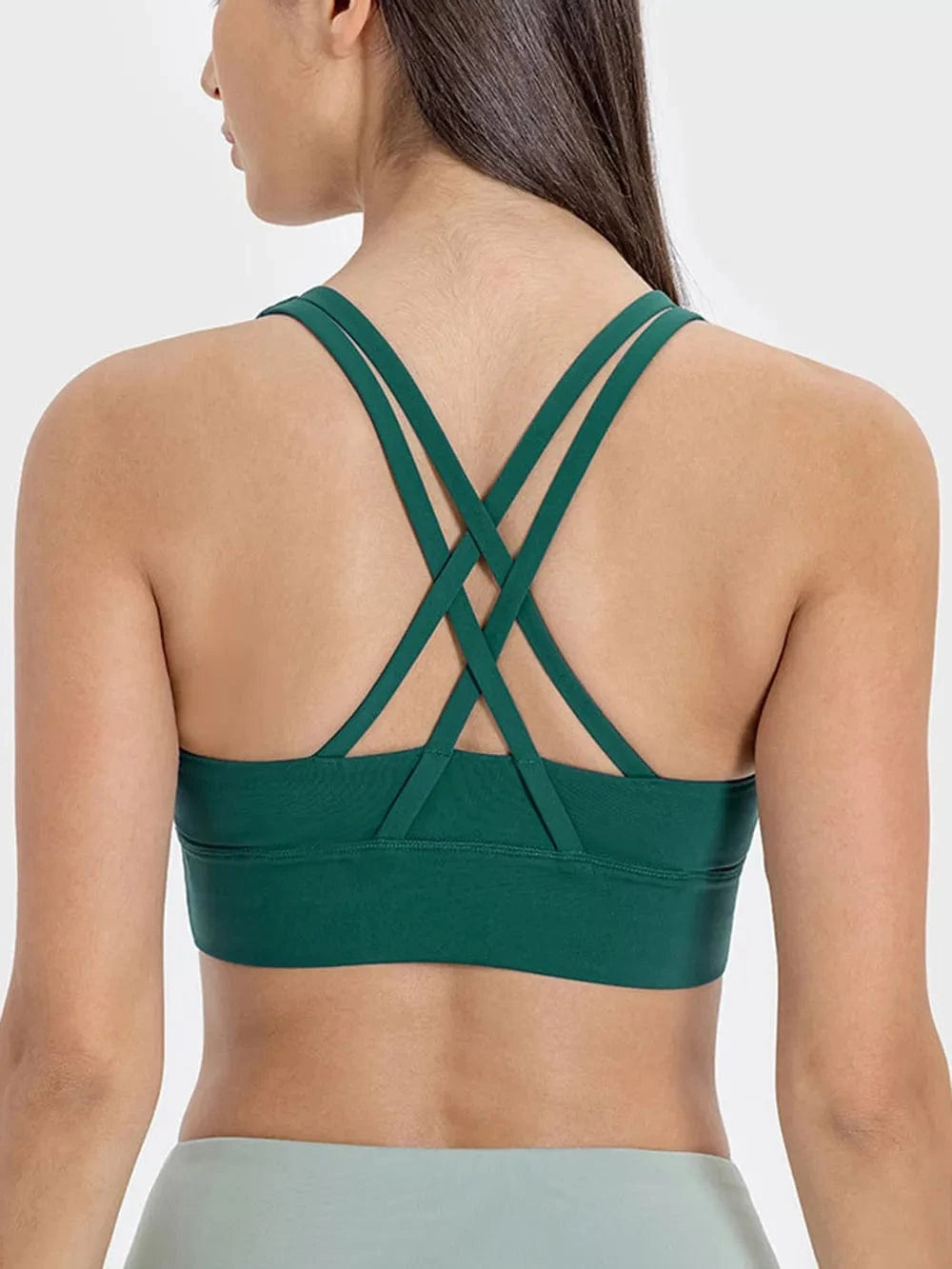 Millennia Crisscross Scoop Neck Active Tank - ShalayeFashion