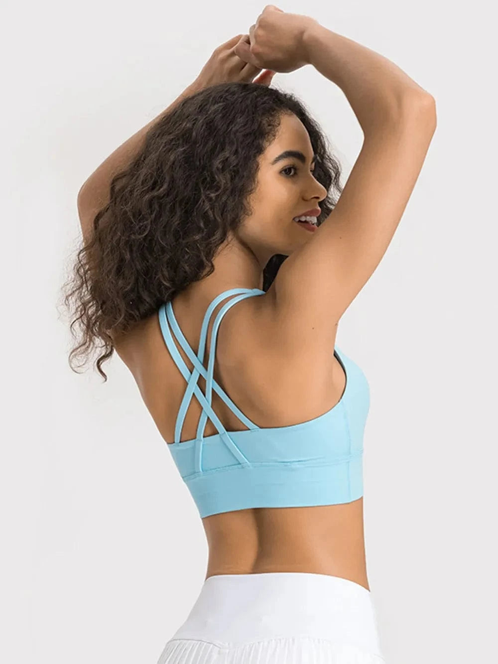 Millennia Crisscross Scoop Neck Active Tank - ShalayeFashion