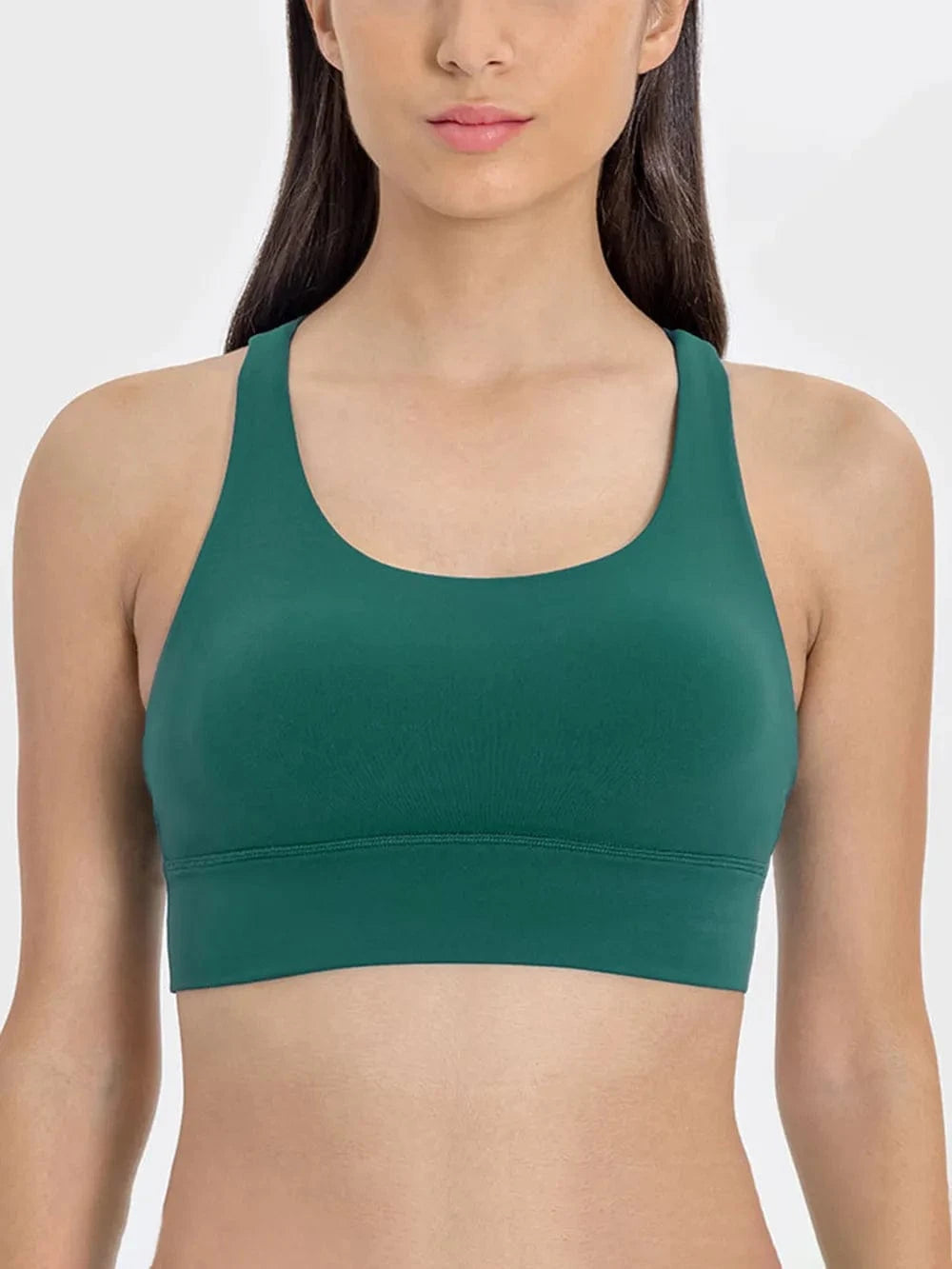 Millennia Crisscross Scoop Neck Active Tank - ShalayeFashion