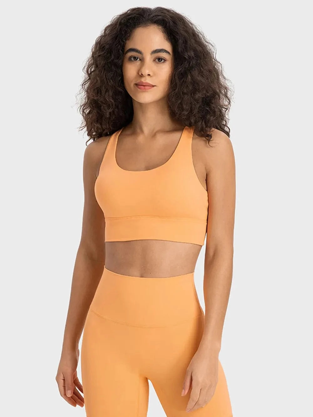 Millennia Crisscross Scoop Neck Active Tank - ShalayeFashion