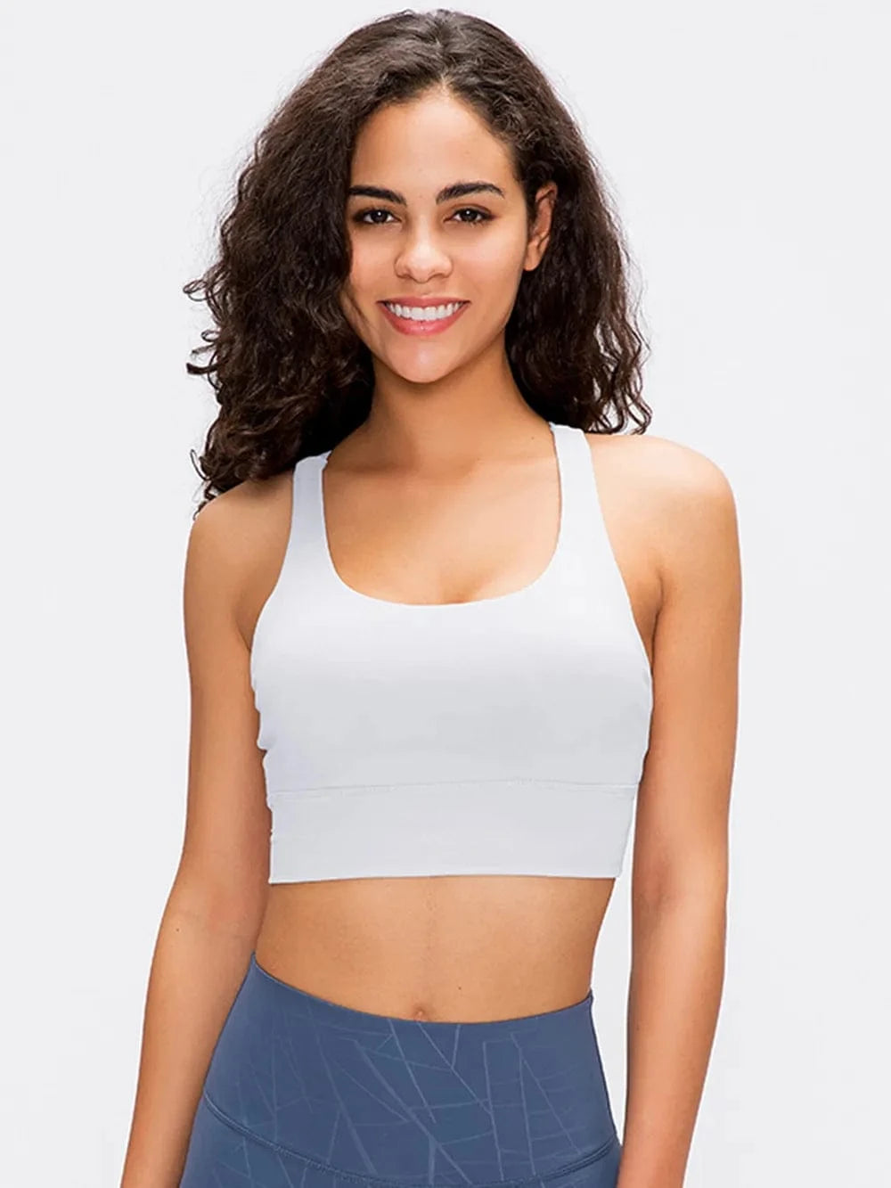 Millennia Crisscross Scoop Neck Active Tank - ShalayeFashion