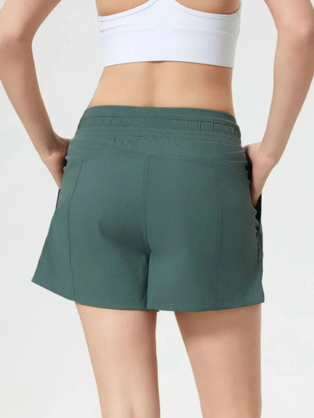 Millennia Drawstring Active Shorts with Pockets - ShalayeFashion