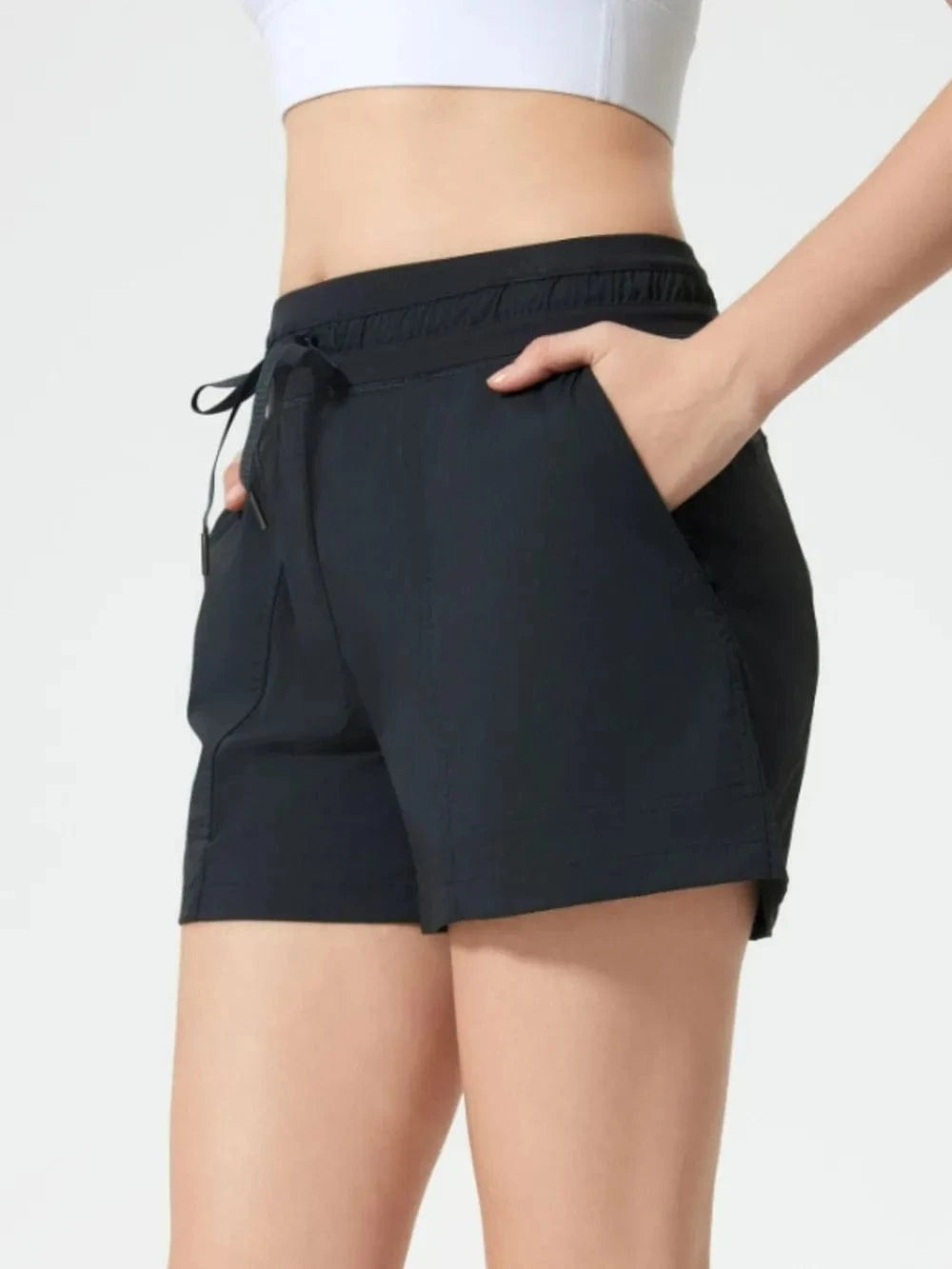 Millennia Drawstring Active Shorts with Pockets - ShalayeFashion
