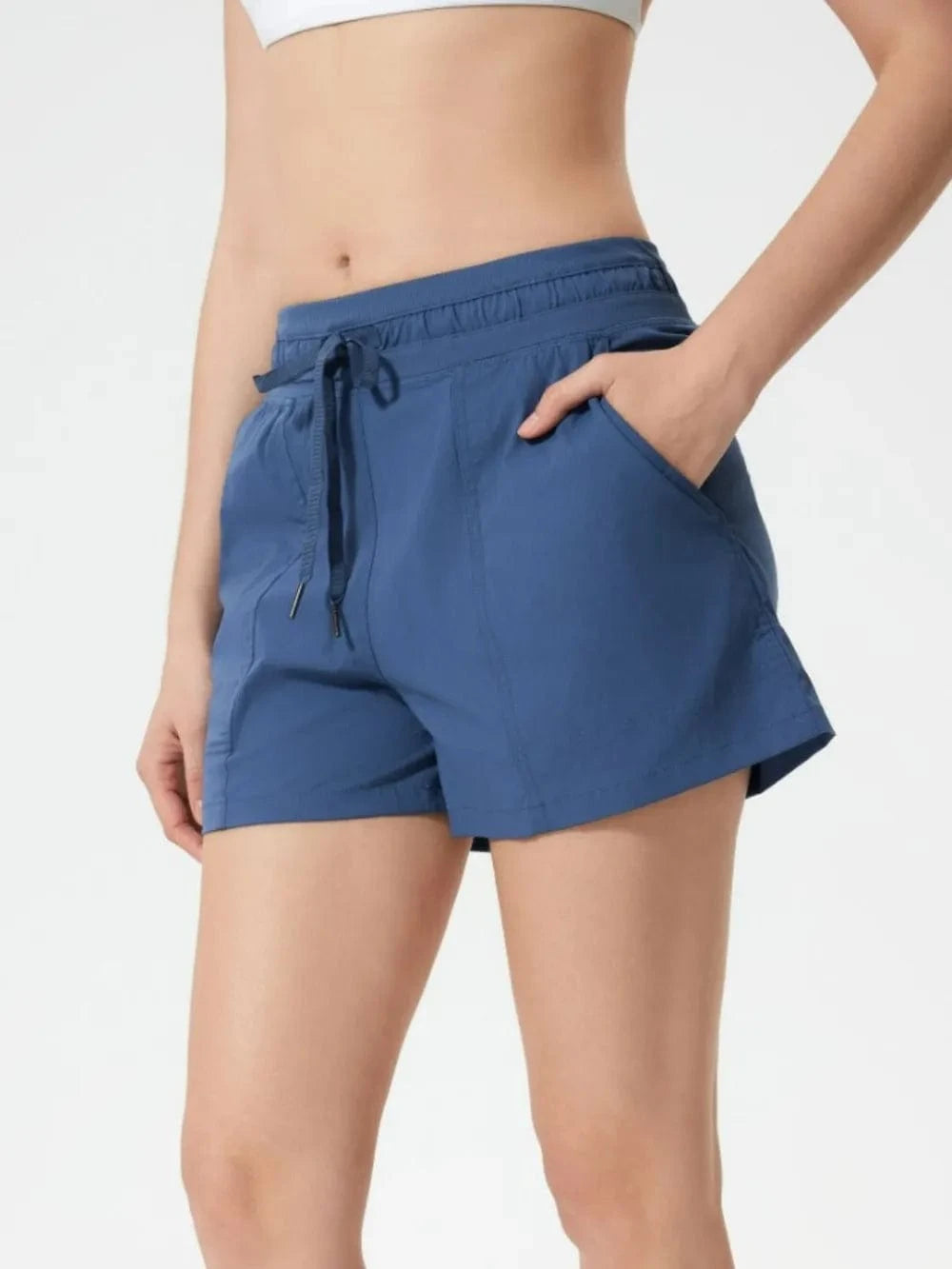 Millennia Drawstring Active Shorts with Pockets - ShalayeFashion
