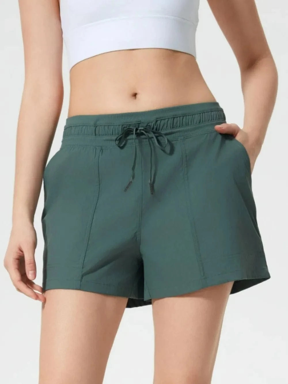 Millennia Drawstring Active Shorts with Pockets - ShalayeFashion