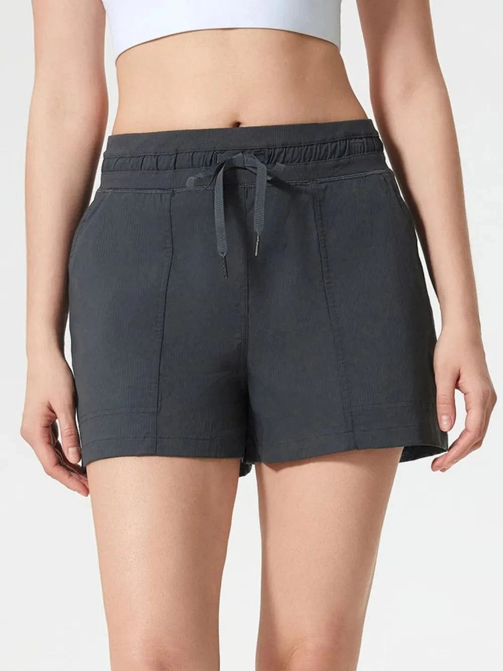 Millennia Drawstring Active Shorts with Pockets - ShalayeFashion