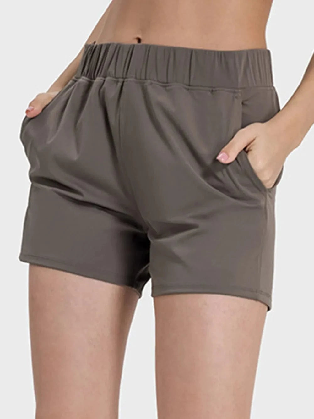 Millennia Elastic Waist Active Shorts - ShalayeFashion