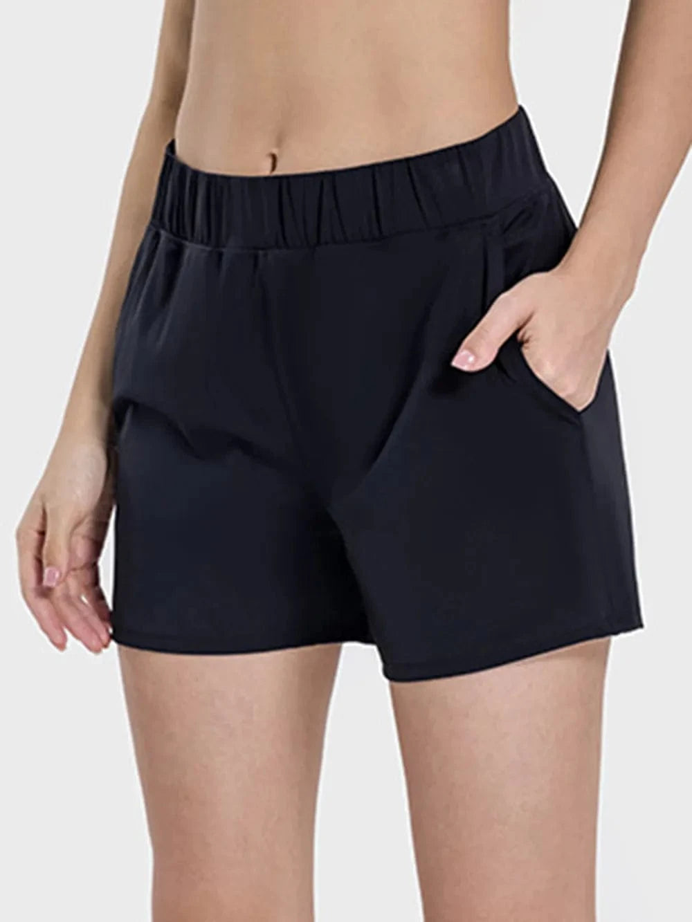 Millennia Elastic Waist Active Shorts - ShalayeFashion