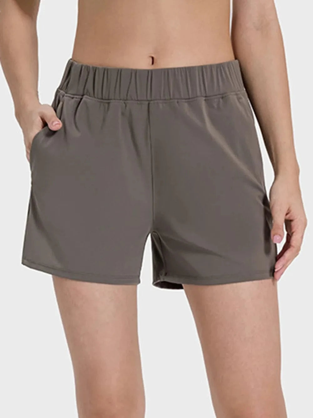 Millennia Elastic Waist Active Shorts - ShalayeFashion