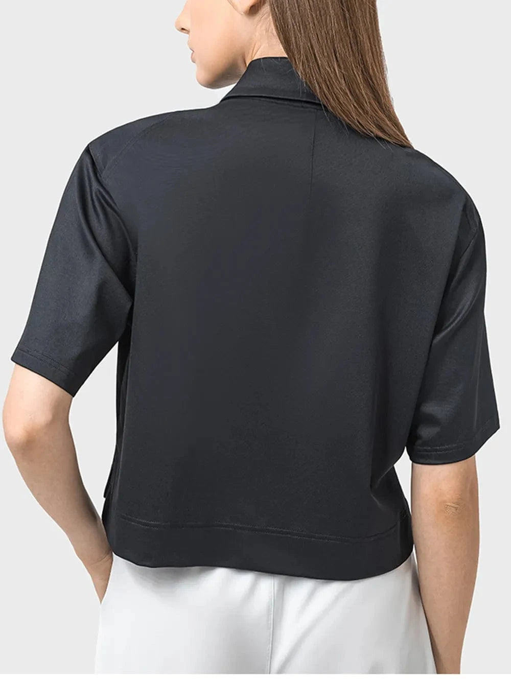 Millennia Half Button Short Sleeve Active T-Shirt - ShalayeFashion