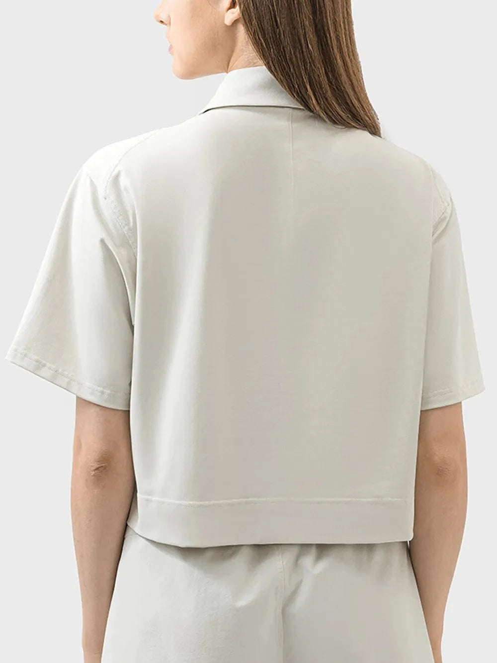 Millennia Half Button Short Sleeve Active T-Shirt - ShalayeFashion