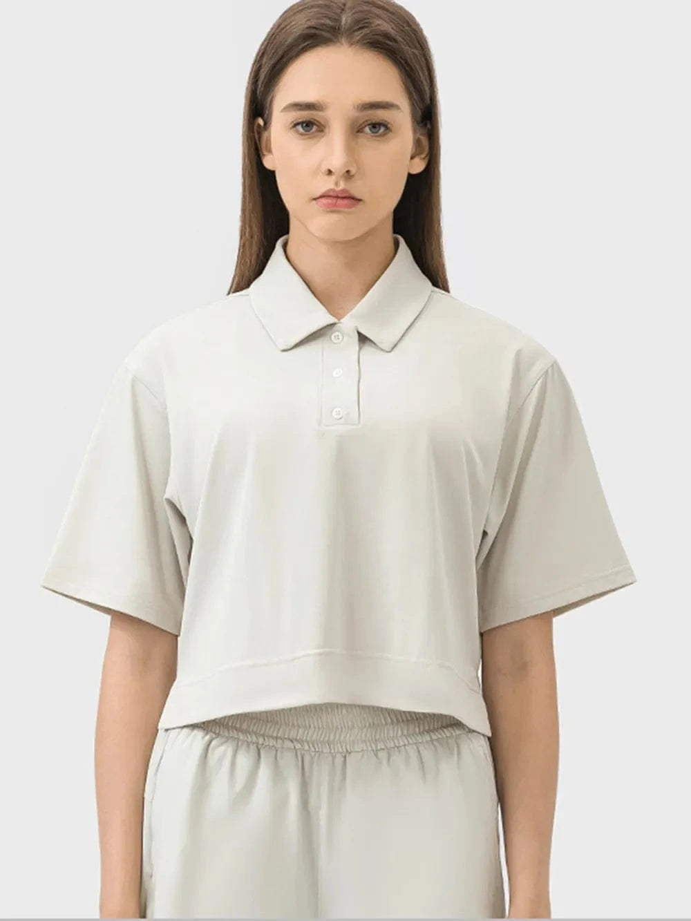 Millennia Half Button Short Sleeve Active T-Shirt - ShalayeFashion