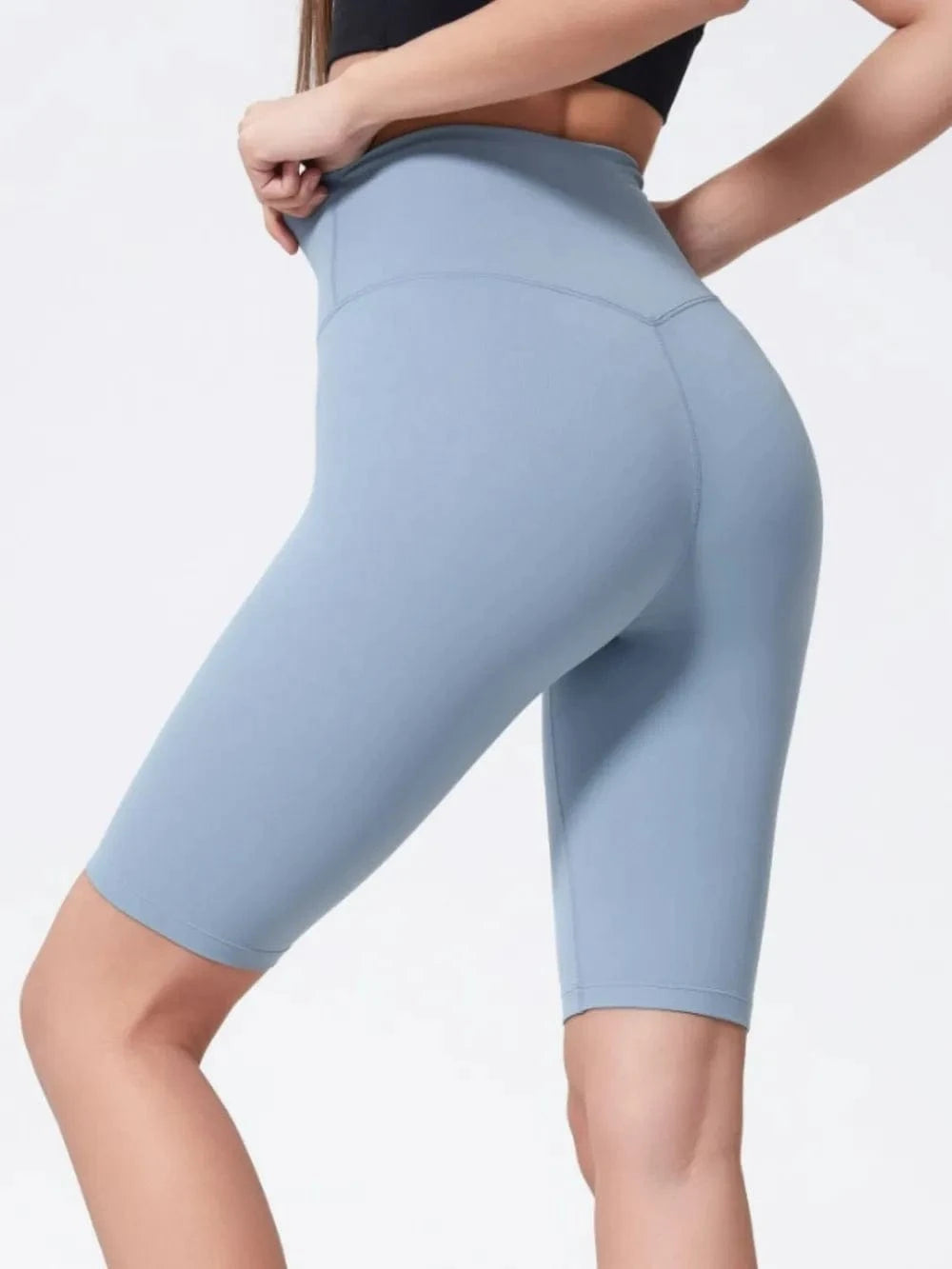 Millennia High Rise Wide Waistband Active Shorts - ShalayeFashion