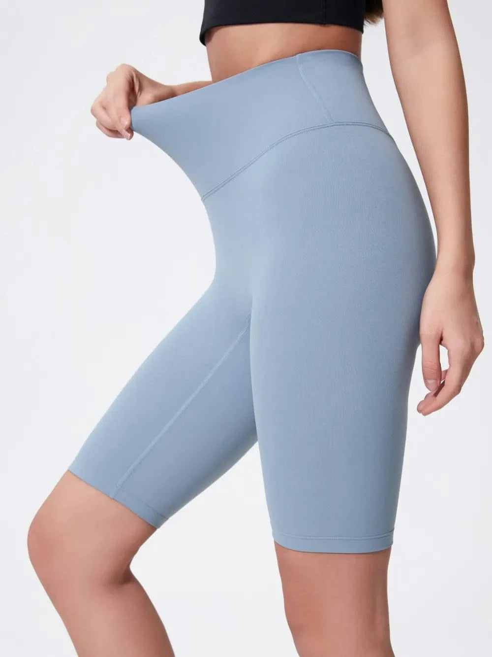 Millennia High Rise Wide Waistband Active Shorts - ShalayeFashion