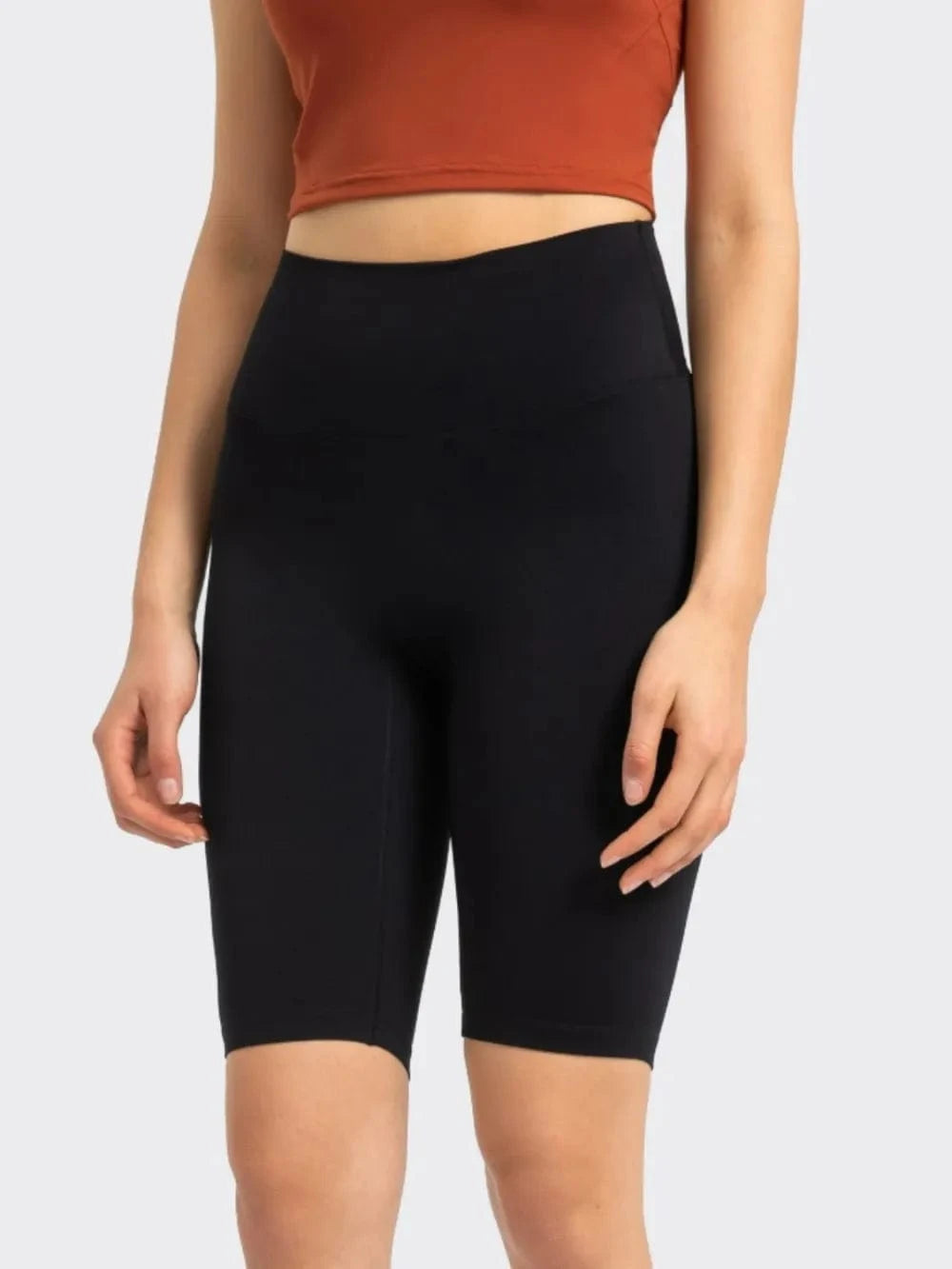Millennia High Rise Wide Waistband Active Shorts - ShalayeFashion