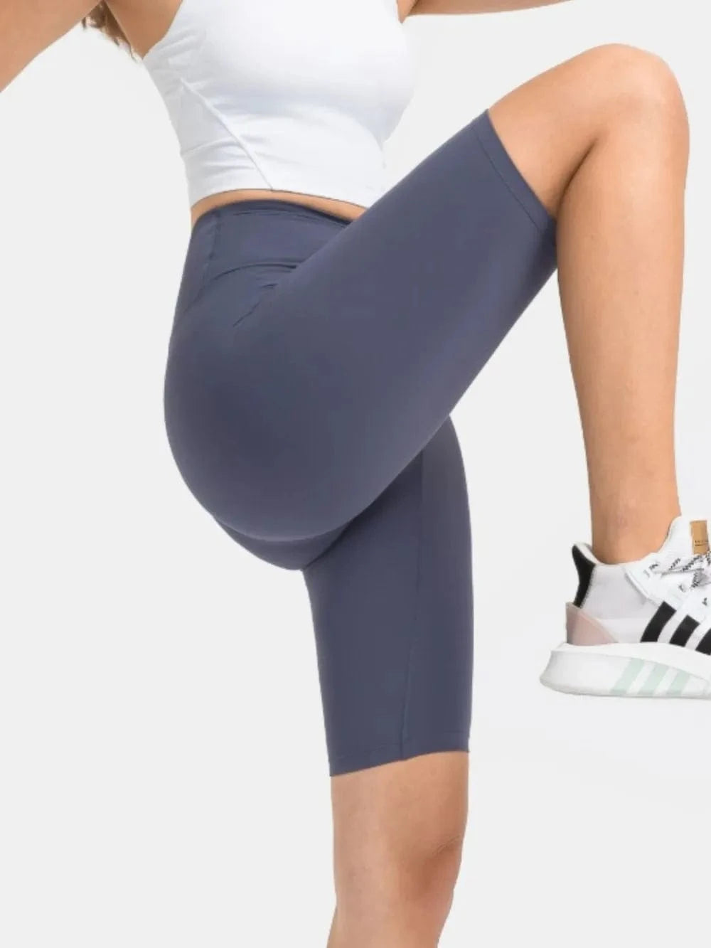 Millennia High Rise Wide Waistband Active Shorts - ShalayeFashion
