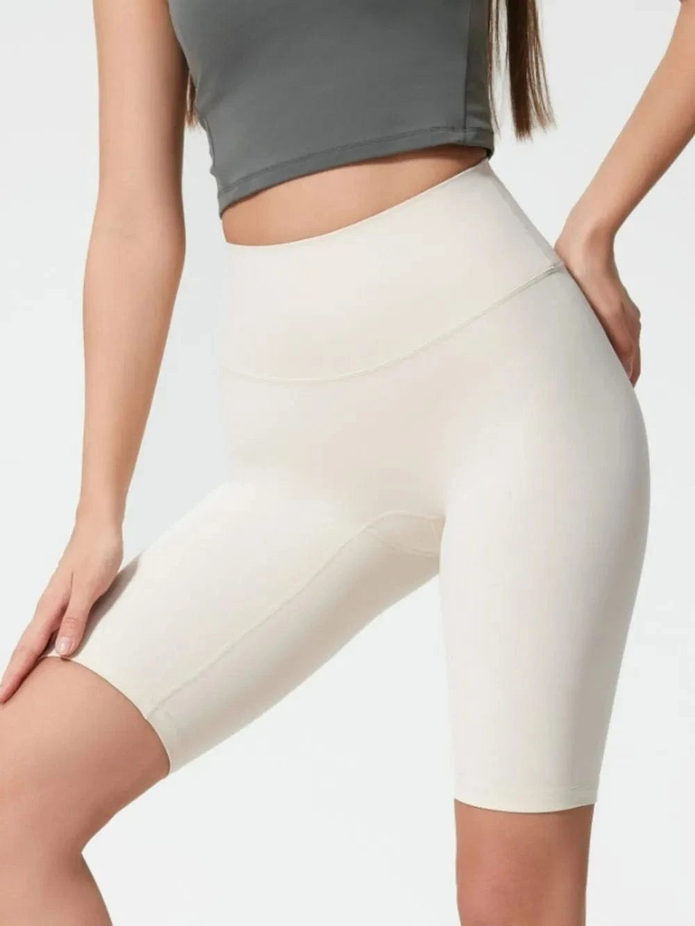 Millennia High Rise Wide Waistband Active Shorts - ShalayeFashion