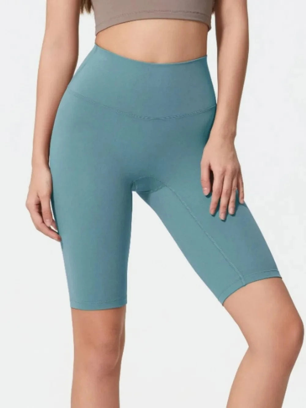 Millennia High Rise Wide Waistband Active Shorts - ShalayeFashion