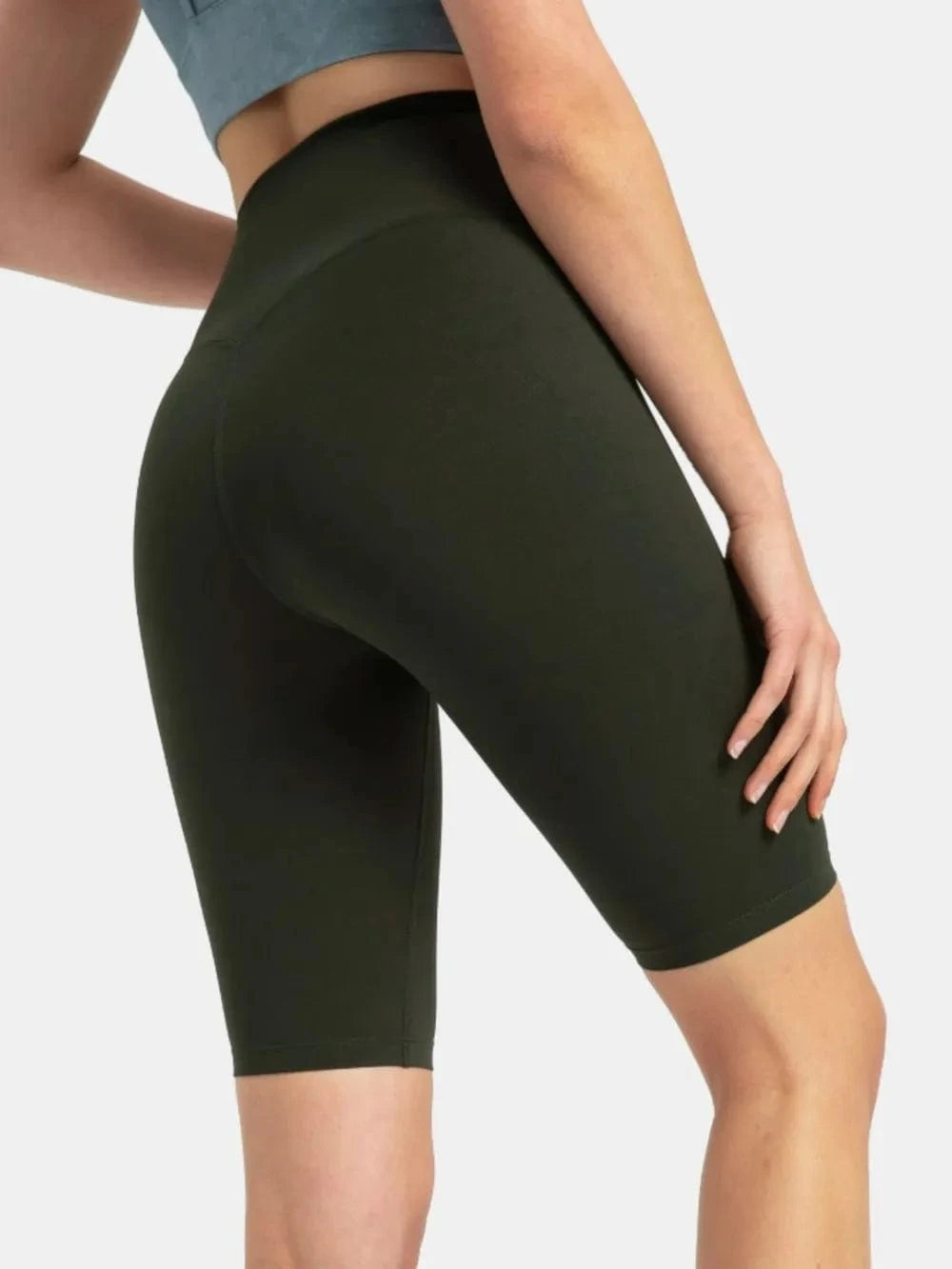 Millennia High Rise Wide Waistband Active Shorts - ShalayeFashion