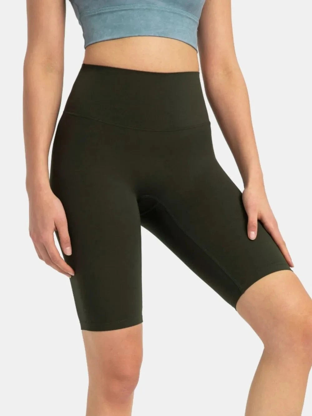 Millennia High Rise Wide Waistband Active Shorts - ShalayeFashion