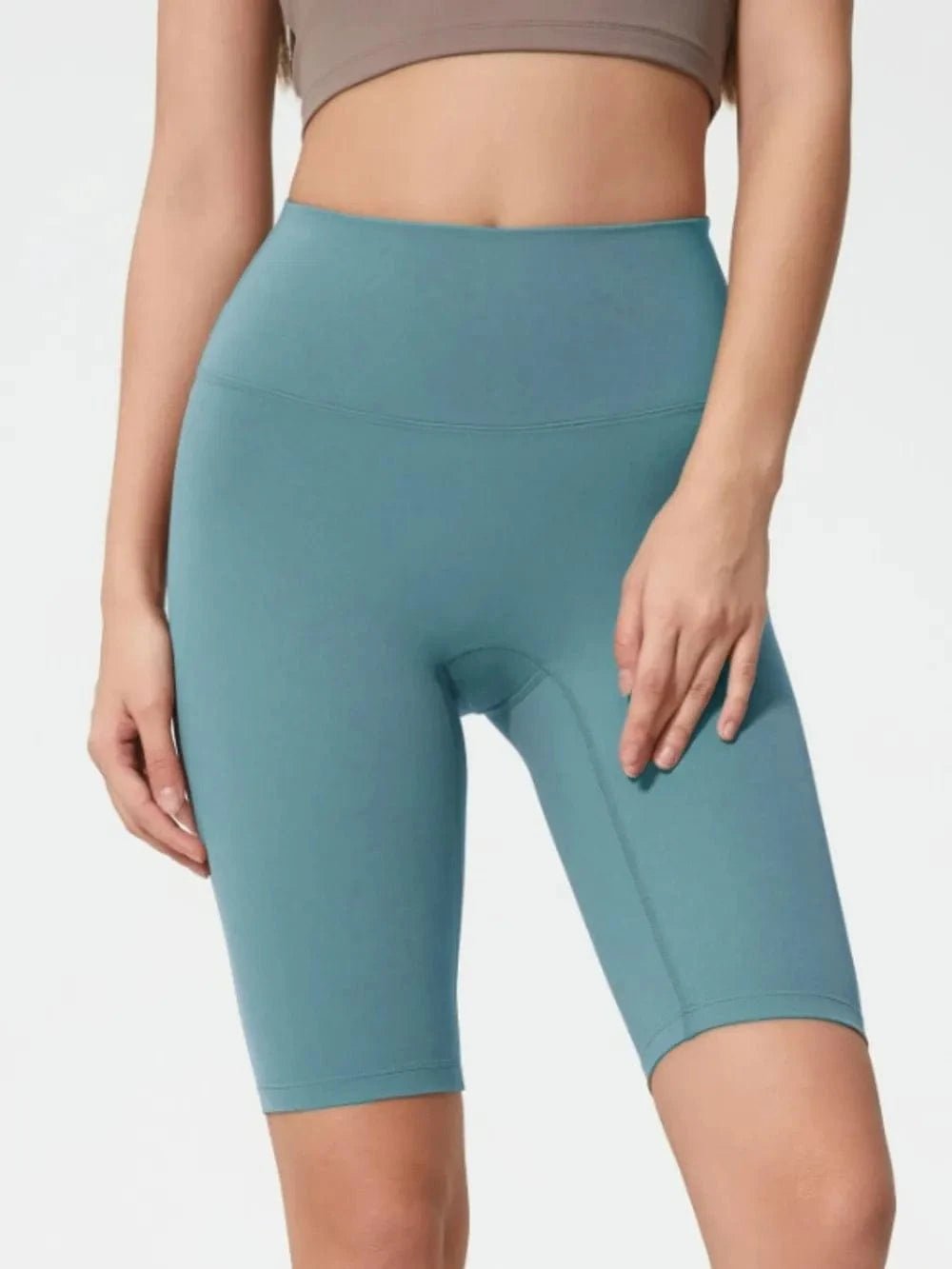 Millennia High Rise Wide Waistband Active Shorts - ShalayeFashion