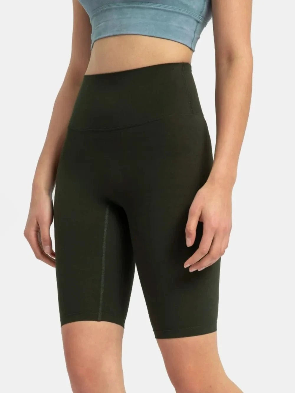 Millennia High Rise Wide Waistband Active Shorts - ShalayeFashion