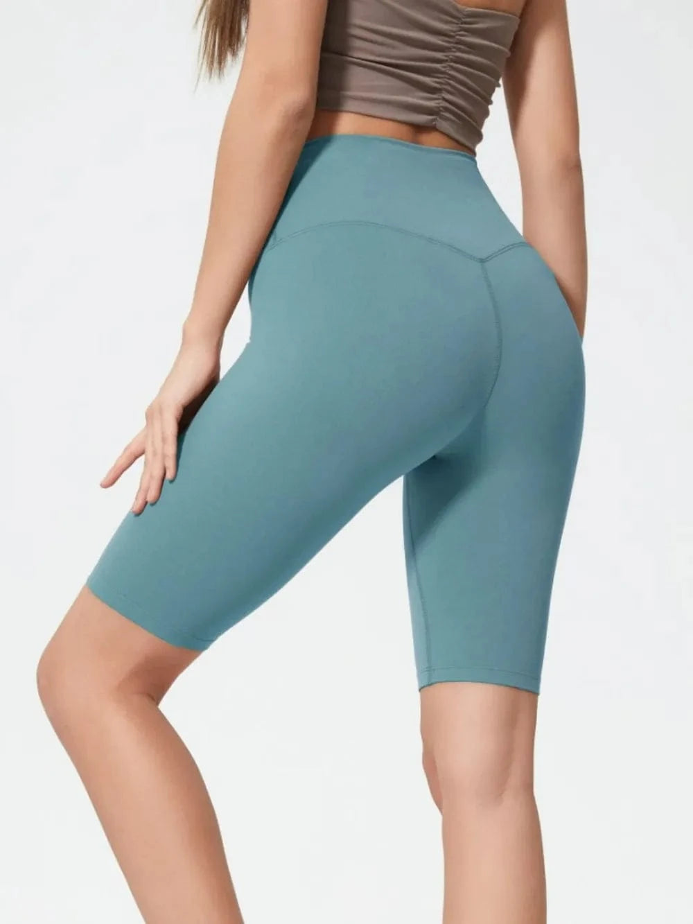 Millennia High Rise Wide Waistband Active Shorts - ShalayeFashion