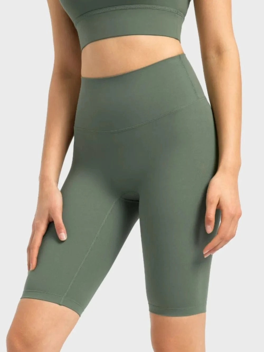 Millennia High Rise Wide Waistband Active Shorts - ShalayeFashion