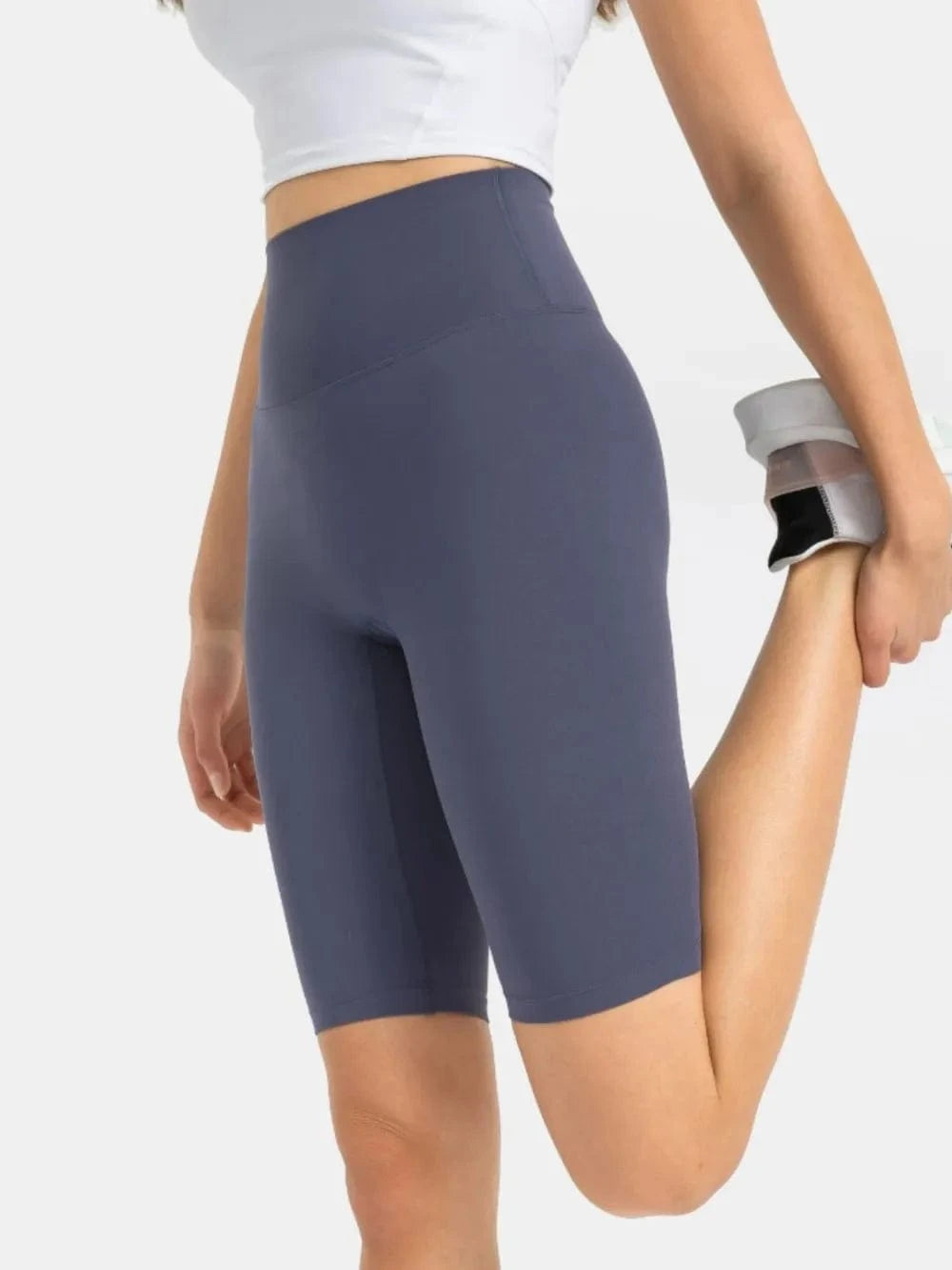 Millennia High Rise Wide Waistband Active Shorts - ShalayeFashion