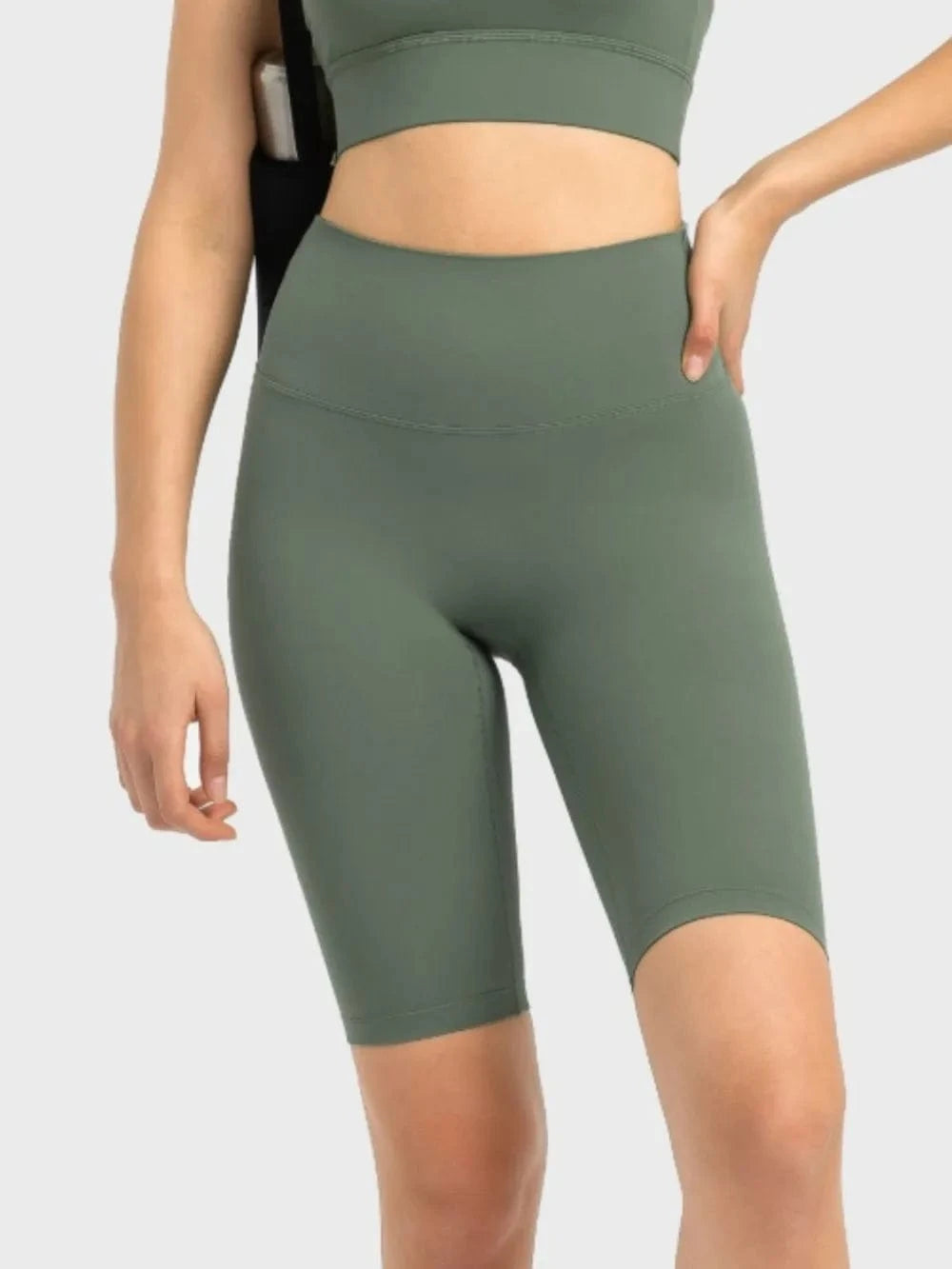 Millennia High Rise Wide Waistband Active Shorts - ShalayeFashion