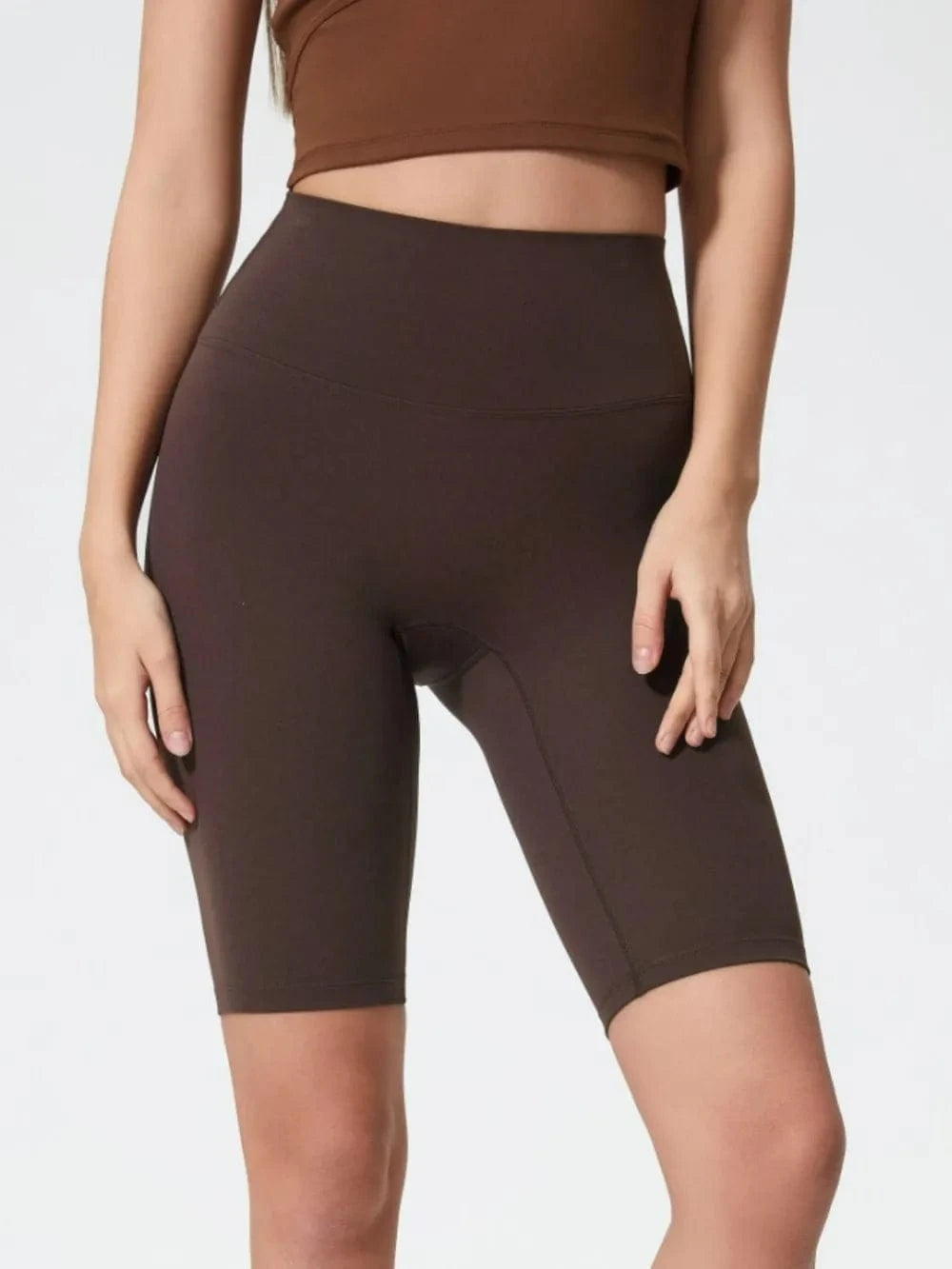 Millennia High Rise Wide Waistband Active Shorts - ShalayeFashion
