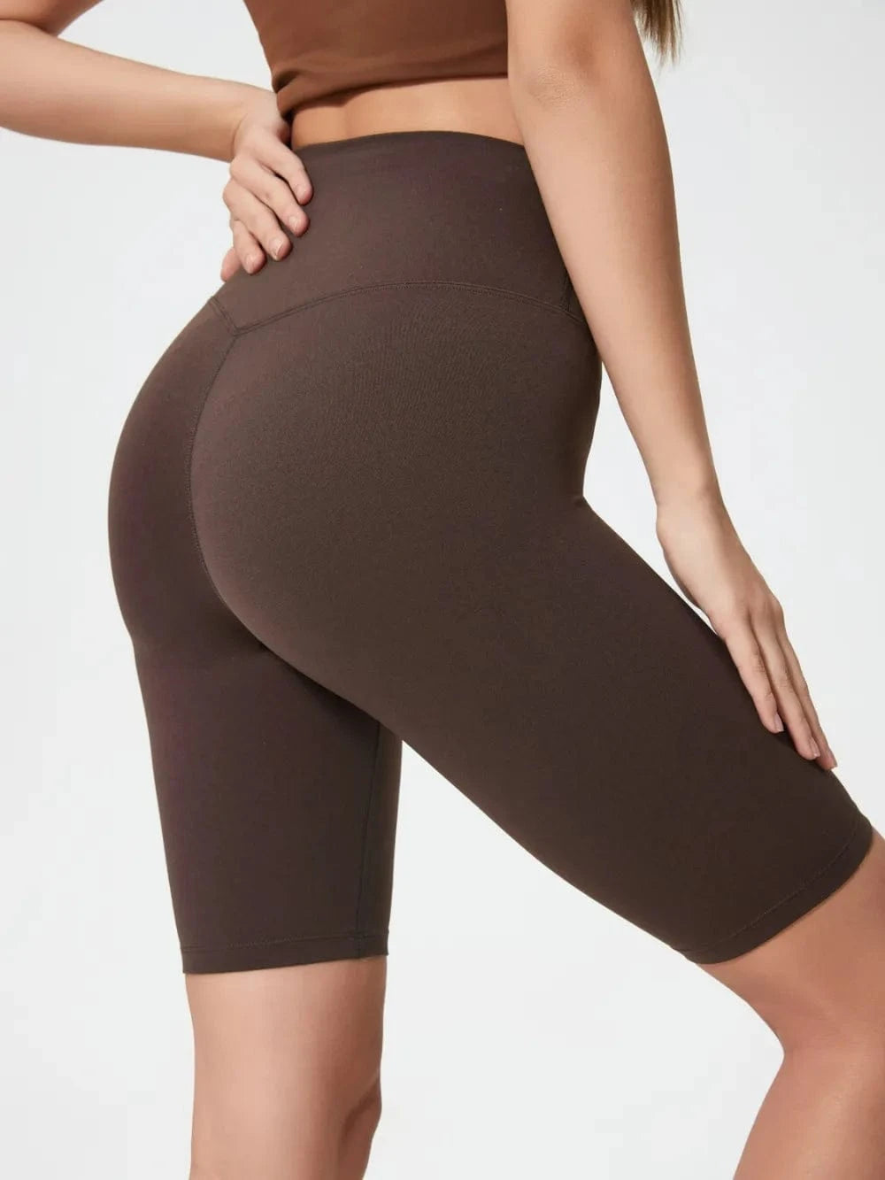 Millennia High Rise Wide Waistband Active Shorts - ShalayeFashion