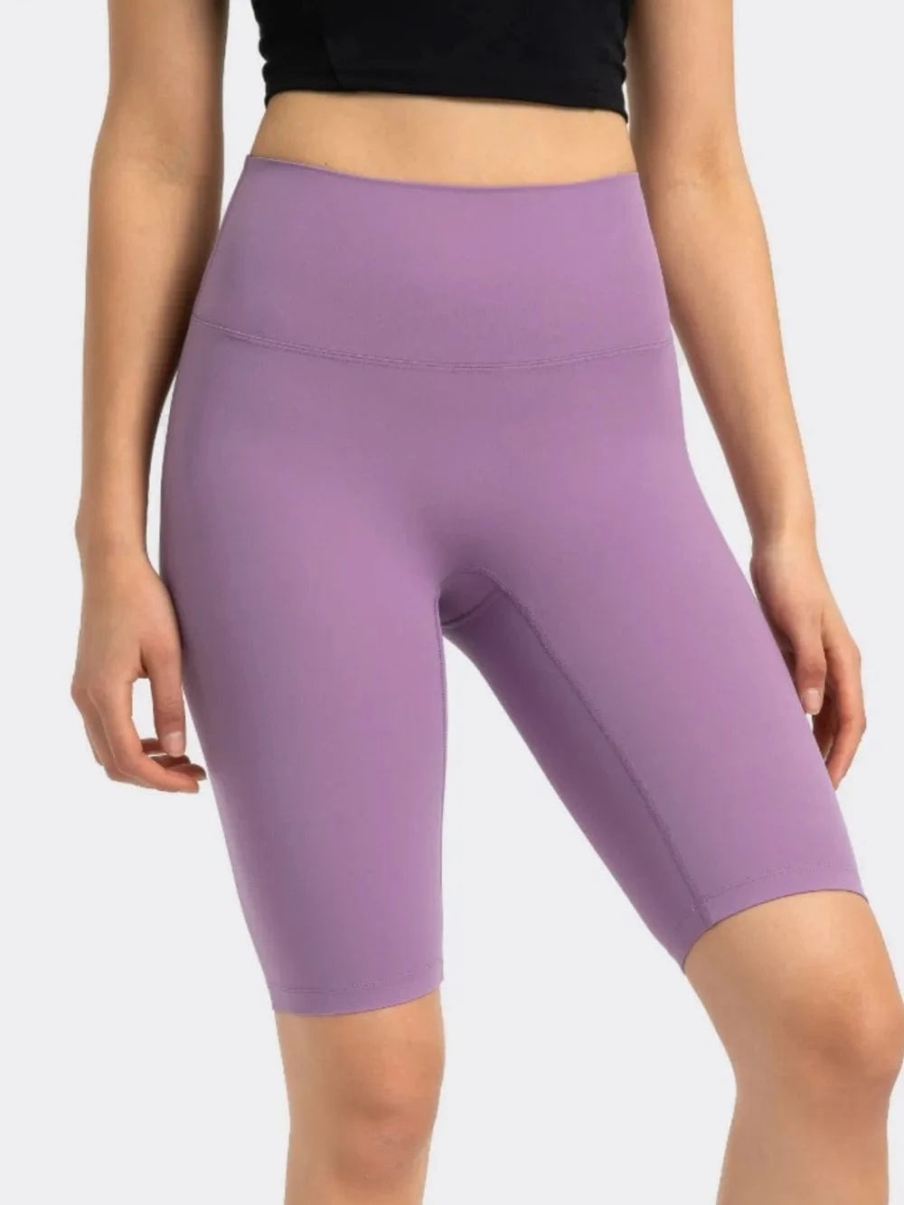Millennia High Rise Wide Waistband Active Shorts - ShalayeFashion
