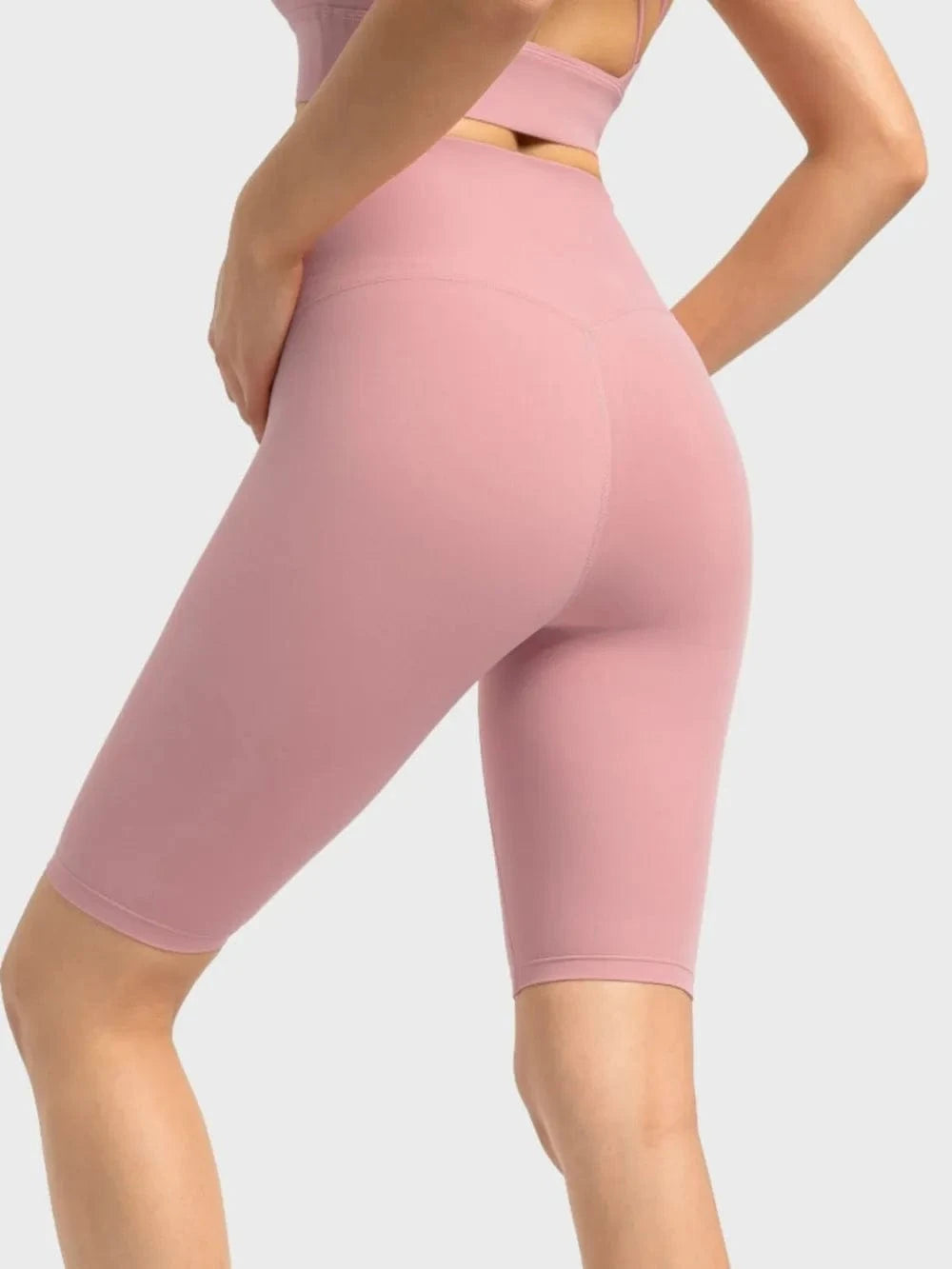 Millennia High Rise Wide Waistband Active Shorts - ShalayeFashion