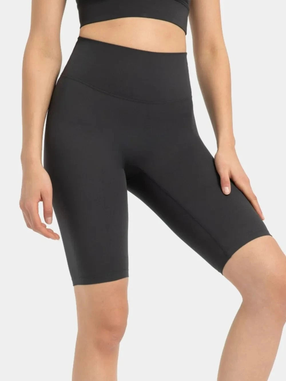 Millennia High Rise Wide Waistband Active Shorts - ShalayeFashion