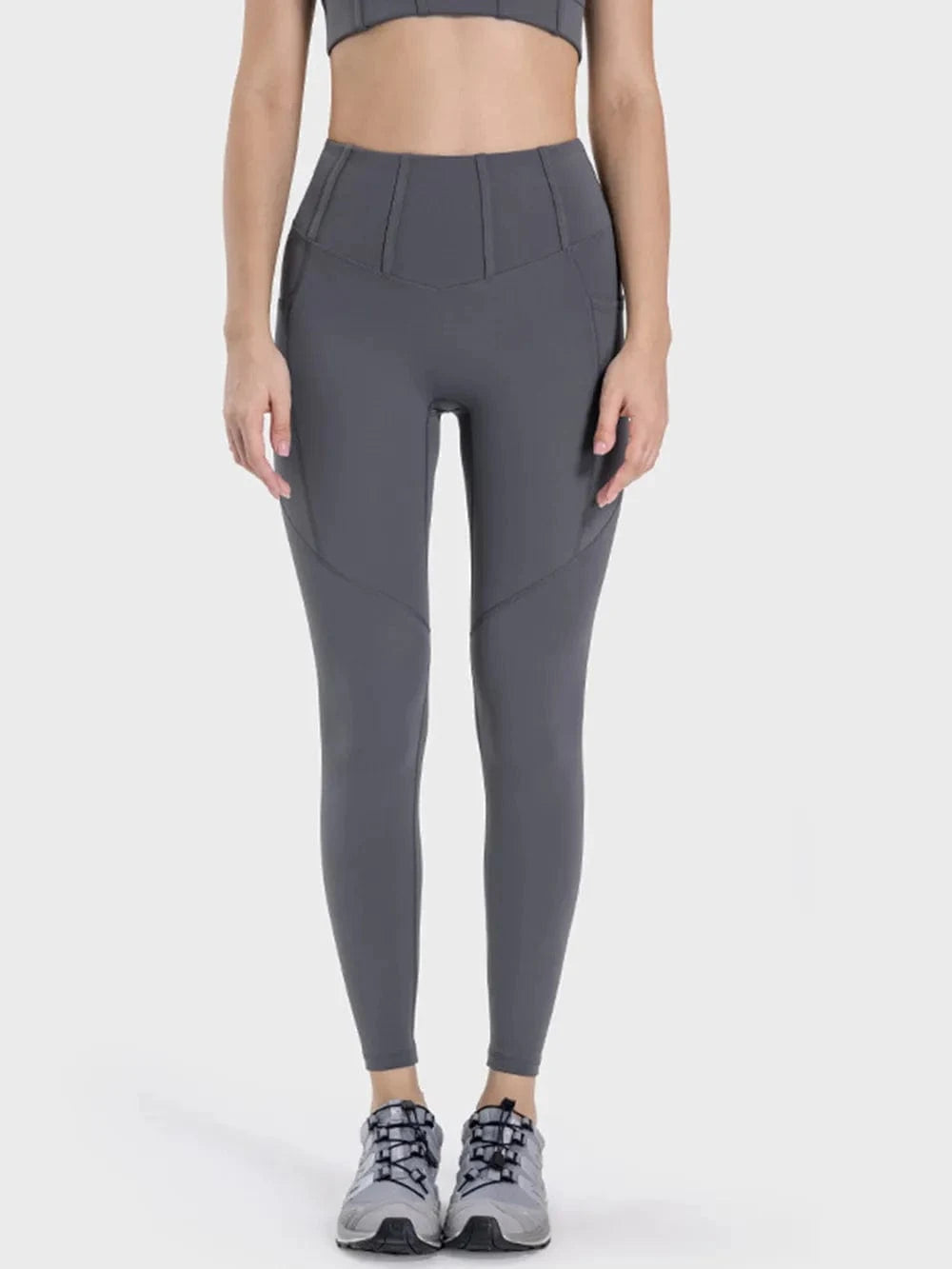 Millennia Pocketed High Waist Active Leggings - ShalayeFashion