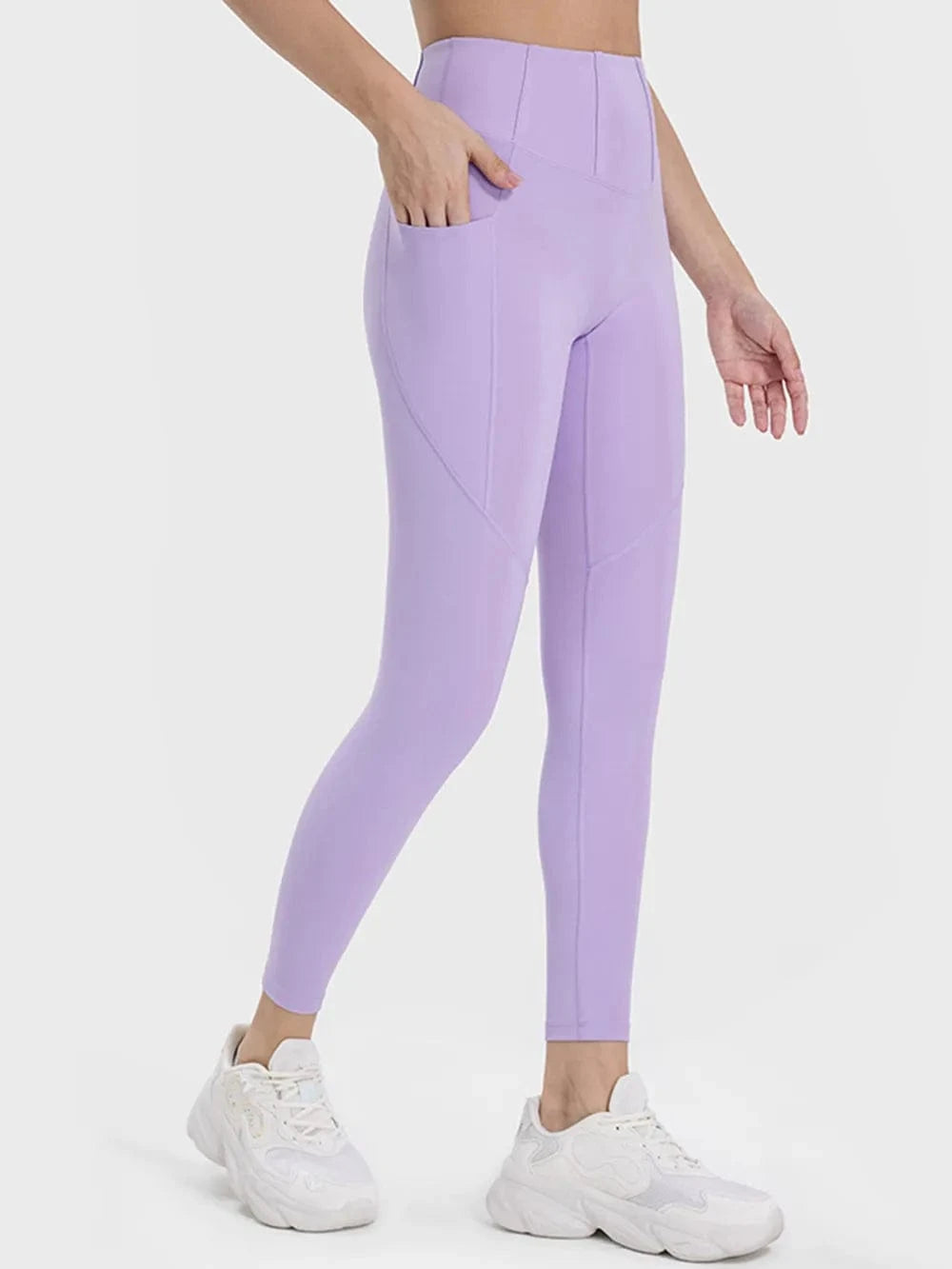 Millennia Pocketed High Waist Active Leggings - ShalayeFashion