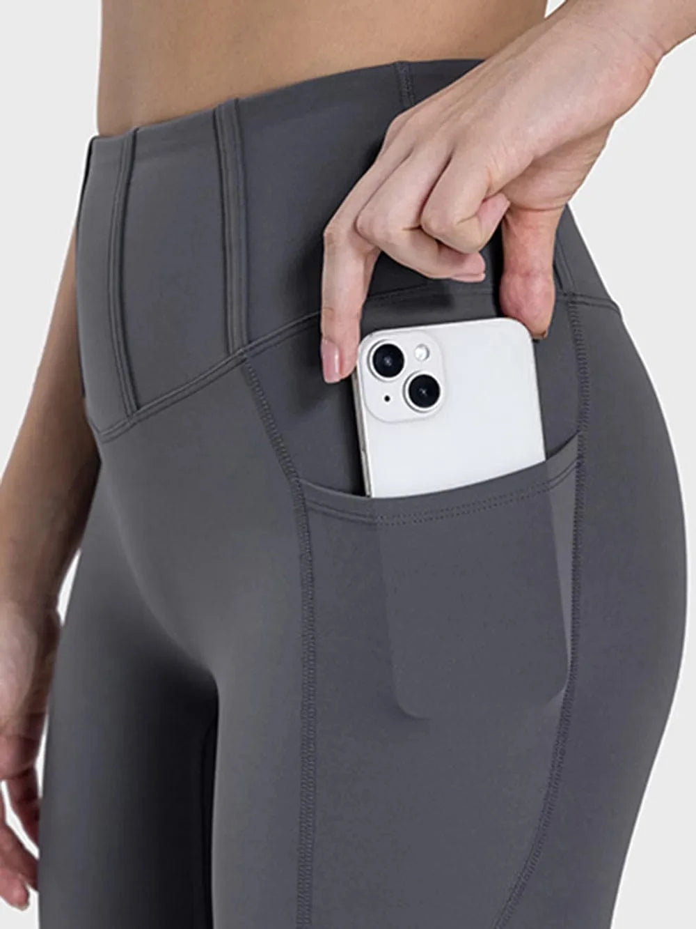Millennia Pocketed High Waist Active Leggings - ShalayeFashion