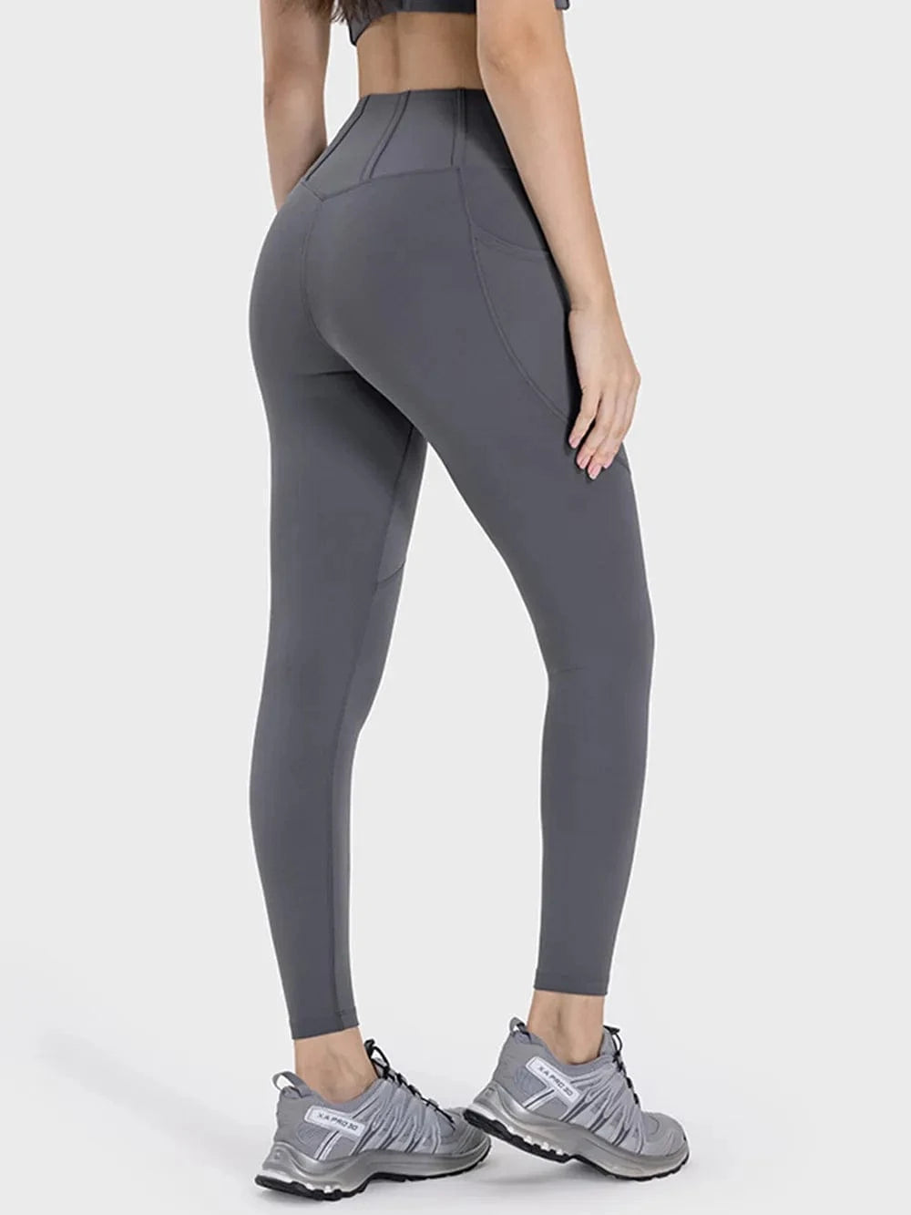 Millennia Pocketed High Waist Active Leggings - ShalayeFashion