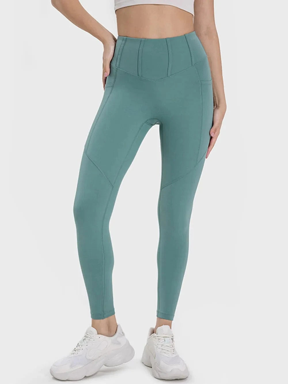 Millennia Pocketed High Waist Active Leggings - ShalayeFashion