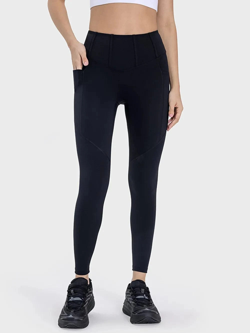 Millennia Pocketed High Waist Active Leggings - ShalayeFashion