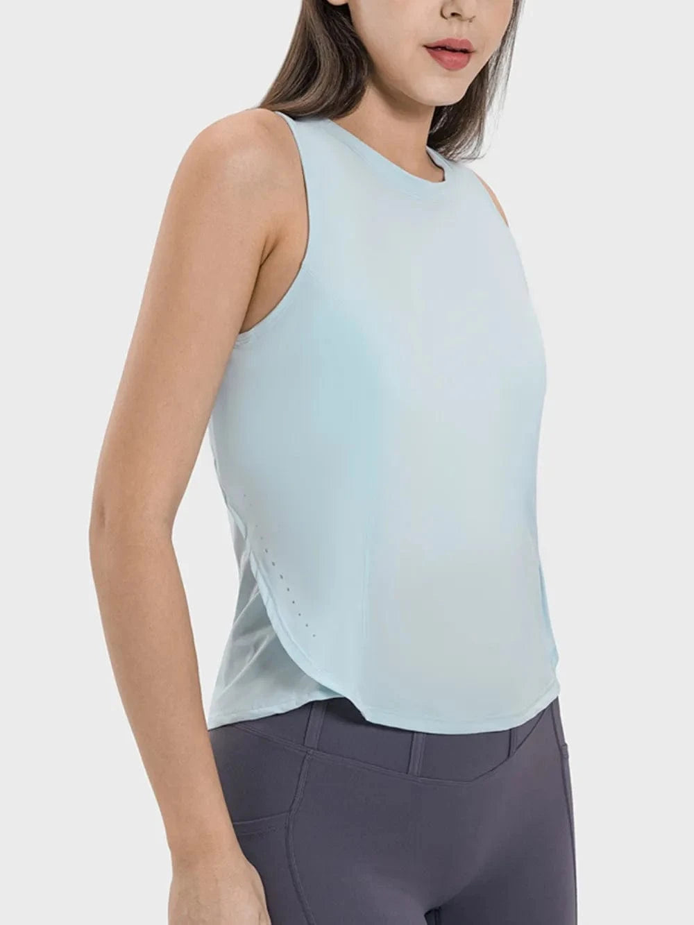 Millennia Round Neck Active Tank - ShalayeFashion