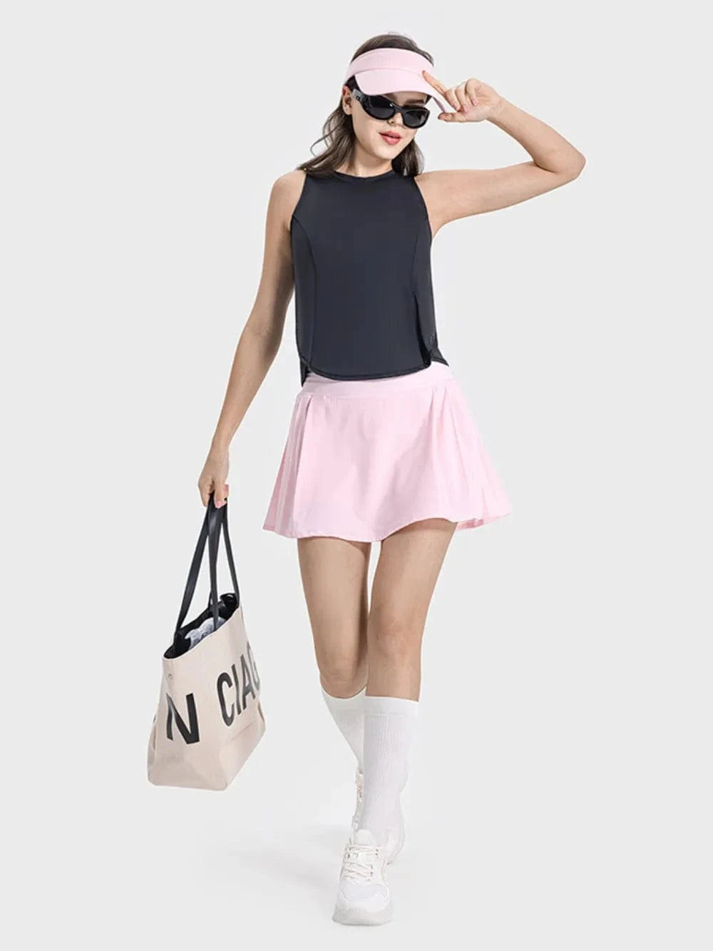 Millennia Round Neck Active Tank - ShalayeFashion